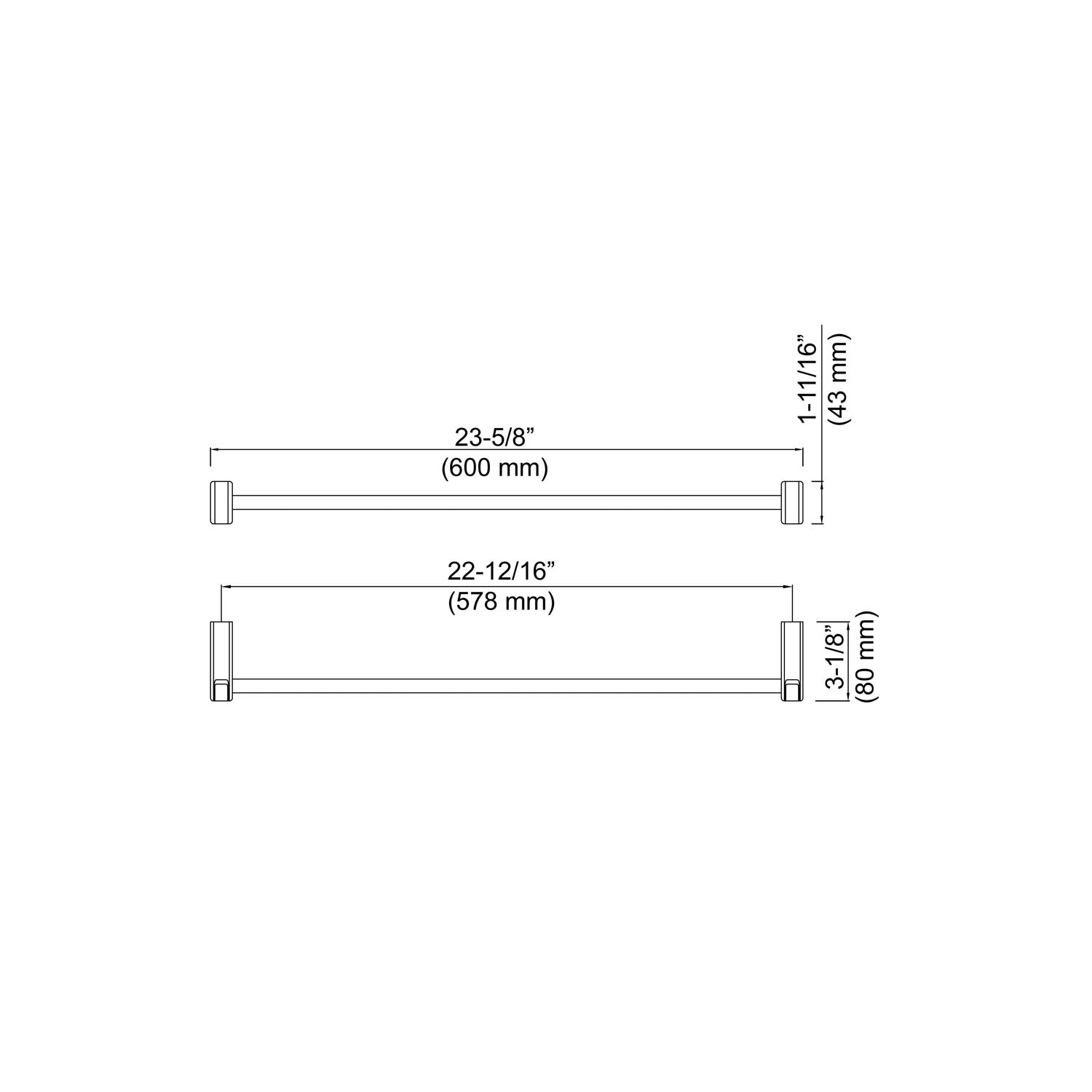 Bathroom Hardware Accessory Towel Wall Mounted Towel Bar with Hook KBA1003