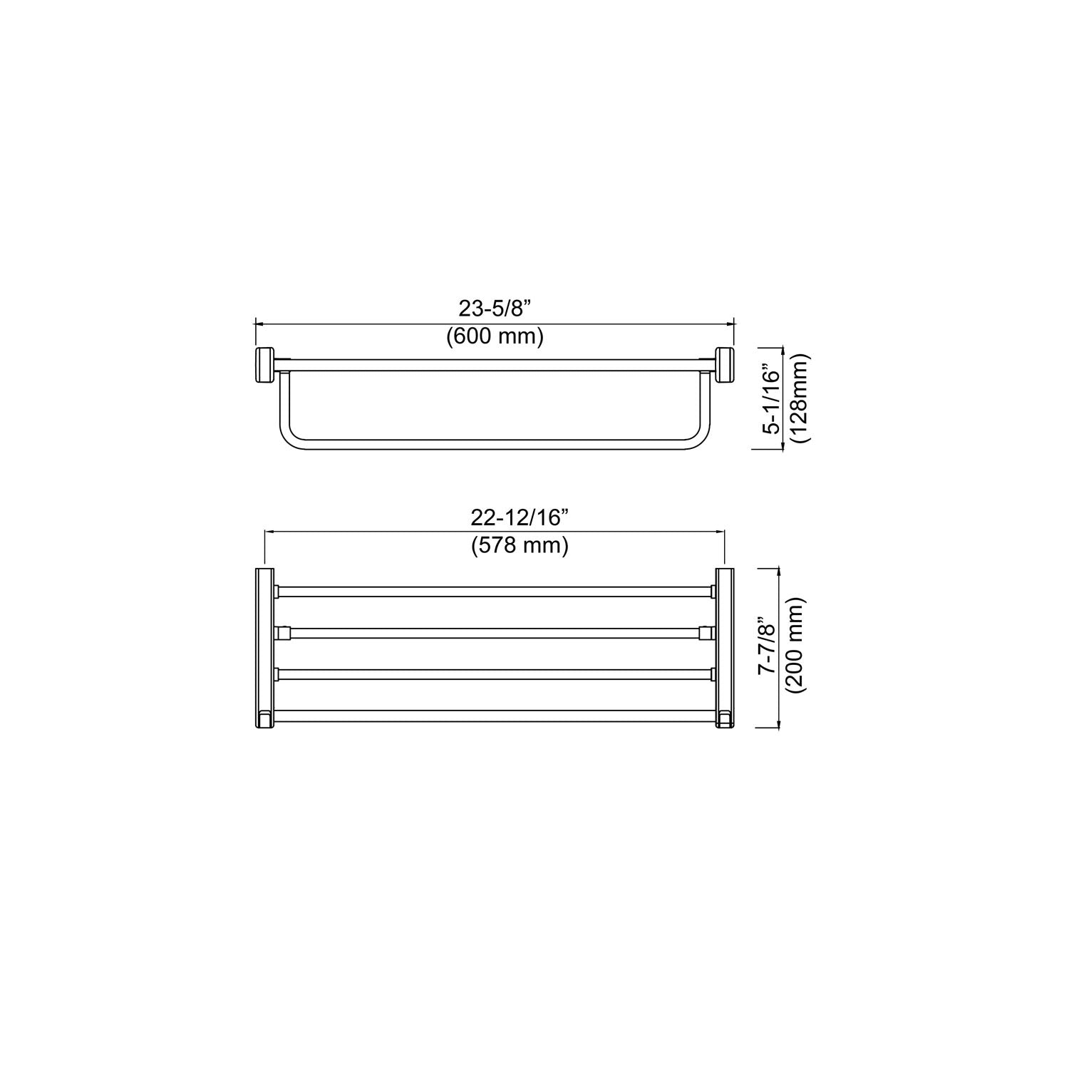 Bathroom Hardware Accessory Wall Mounted Towel Rack with Hook KBA1004