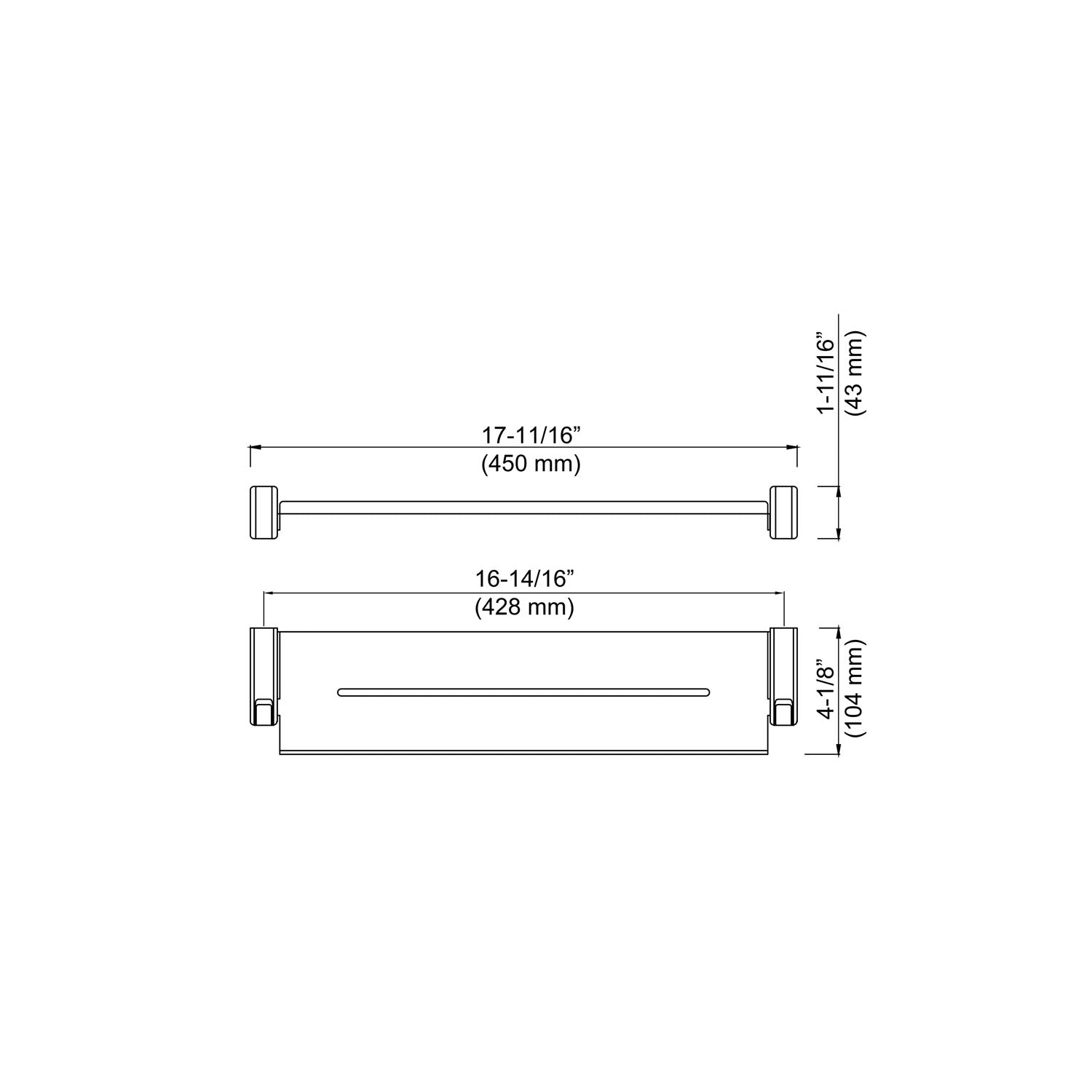 Bathroom Hardware Accessory Wall Mounted Towel Shelf with Hook KBA1005