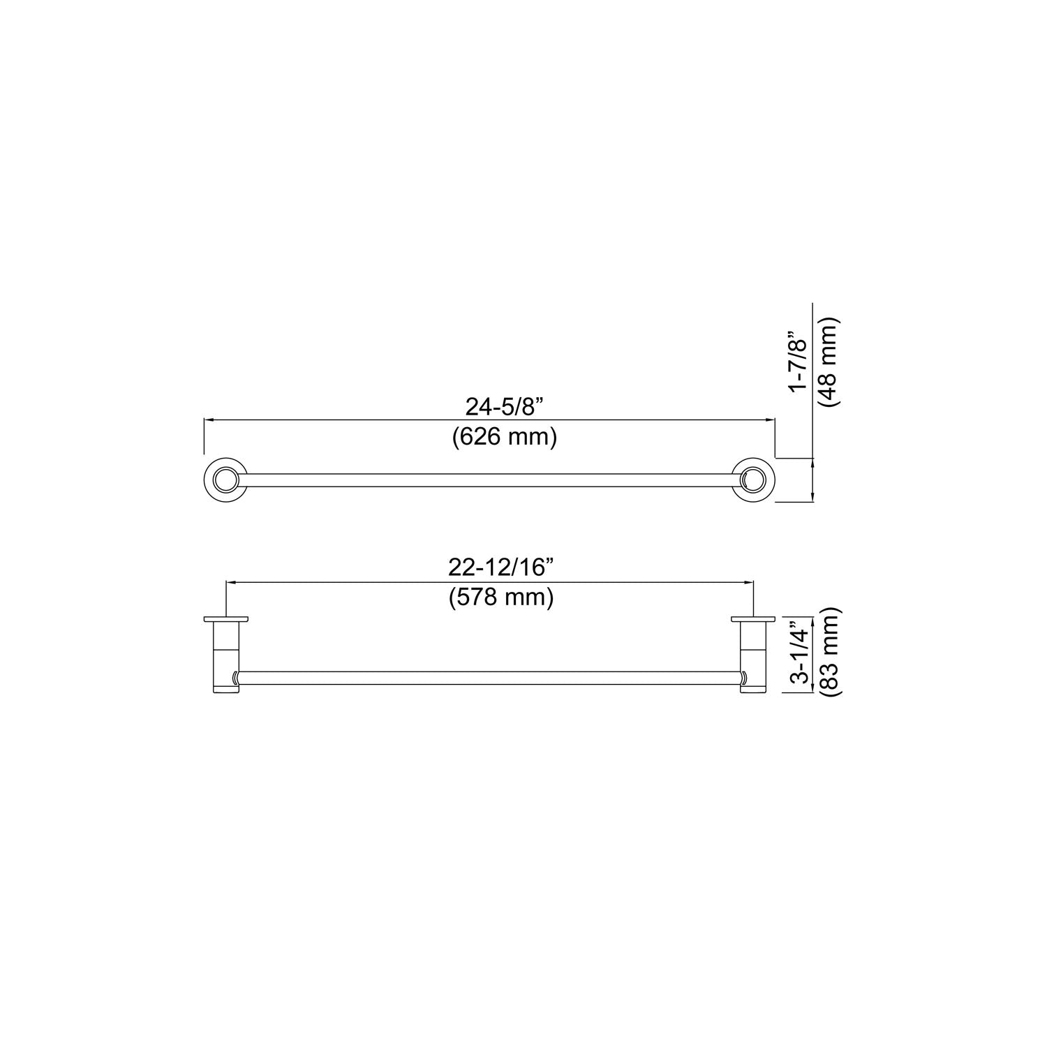 Bathroom Hardware Accessory Wall Mounted Towel Bar KBA1104