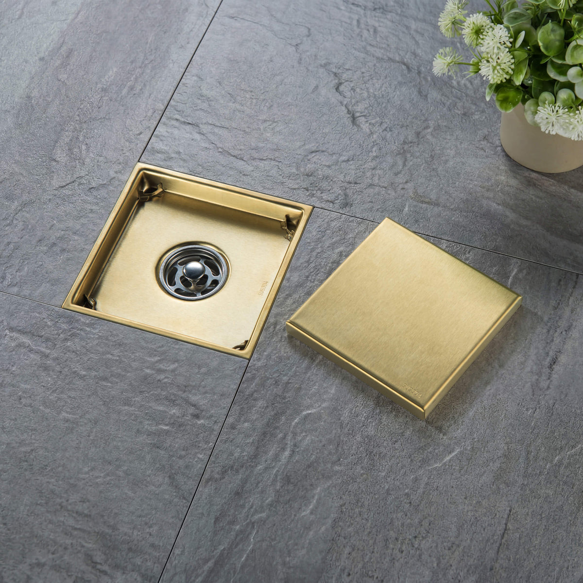 6 inch Square Reversible Tile-In Shower Drain - KFD0601