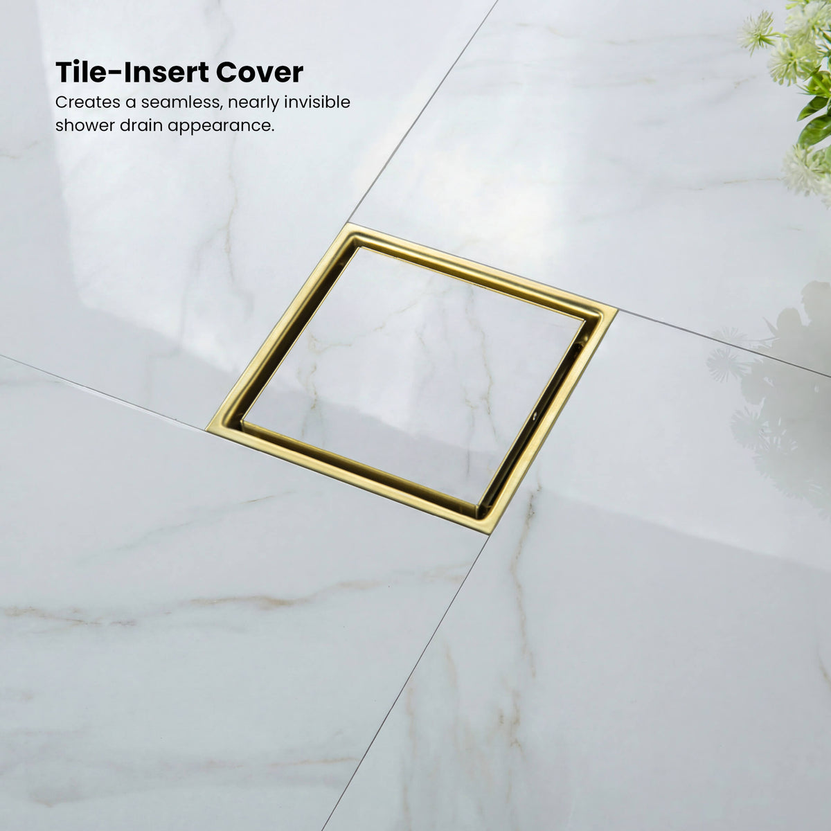6 inch Square Reversible Tile-In Shower Drain - KFD0601