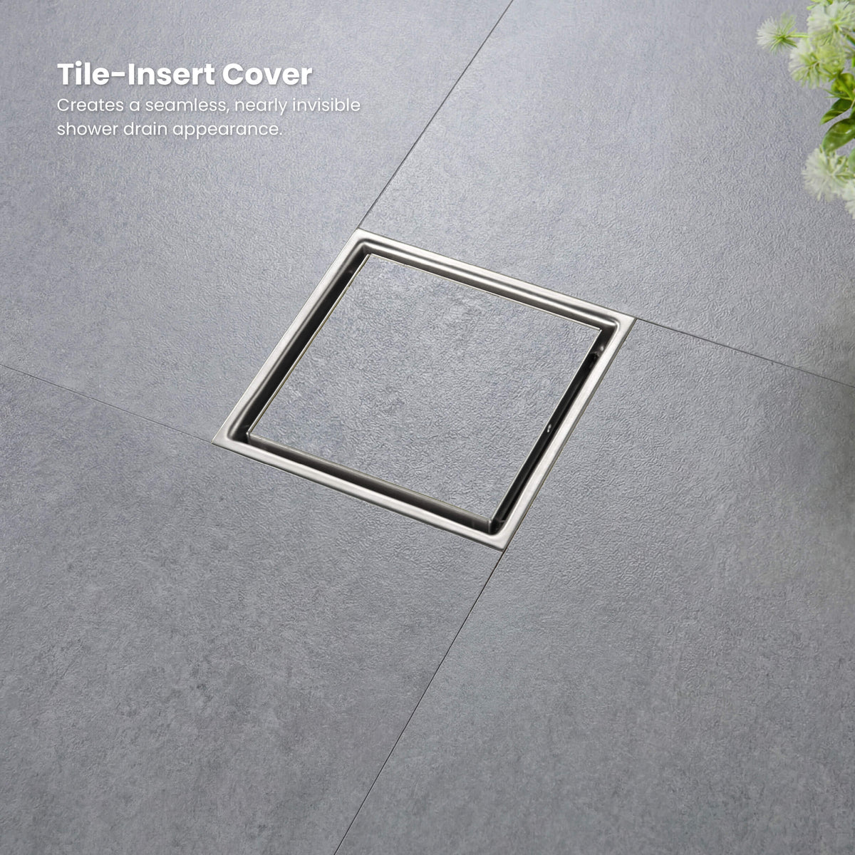 6 inch Square Reversible Tile-In Shower Drain - KFD0601