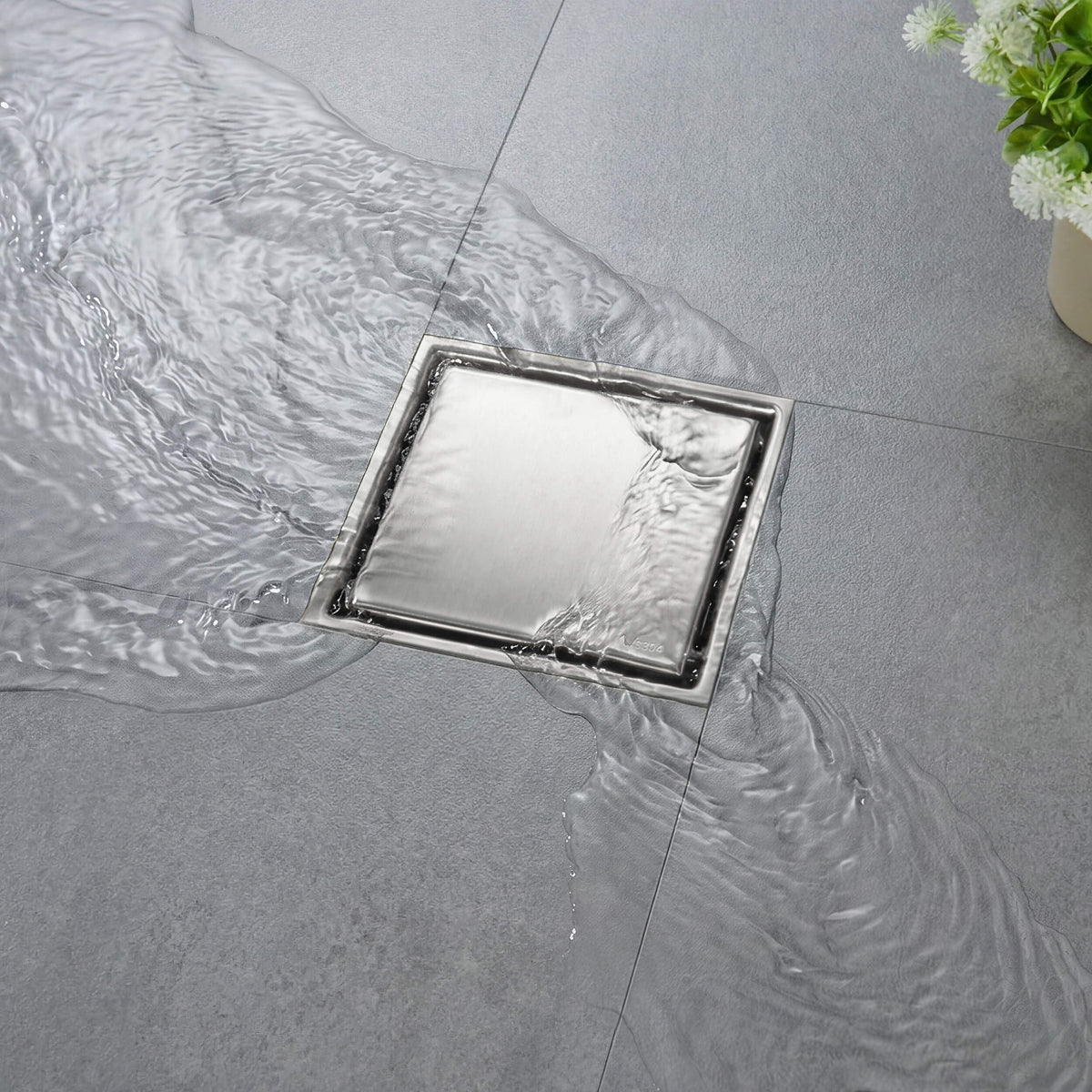 6 inch Square Reversible Tile-In Shower Drain - KFD0601