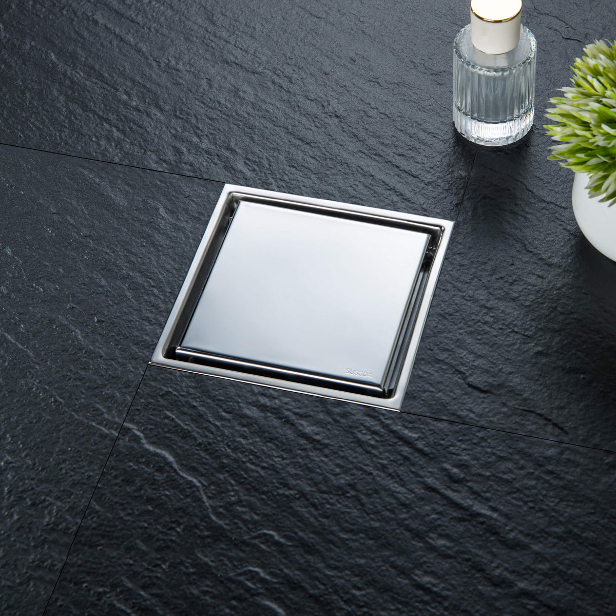 6 inch Square Reversible Tile-In Shower Drain - KFD0601