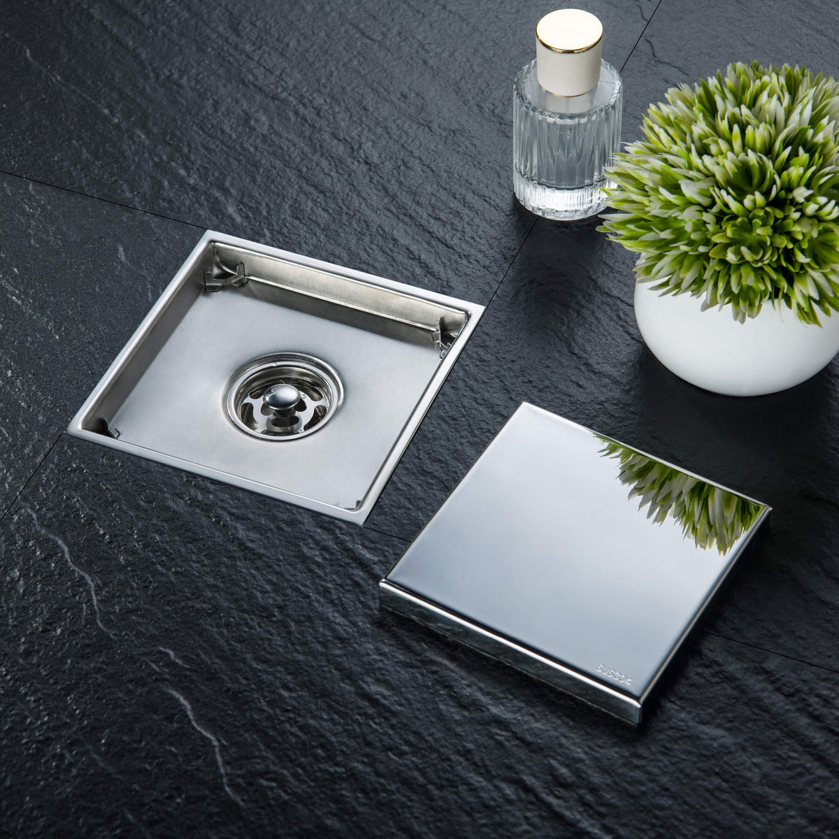 6 inch Square Reversible Tile-In Shower Drain - KFD0601