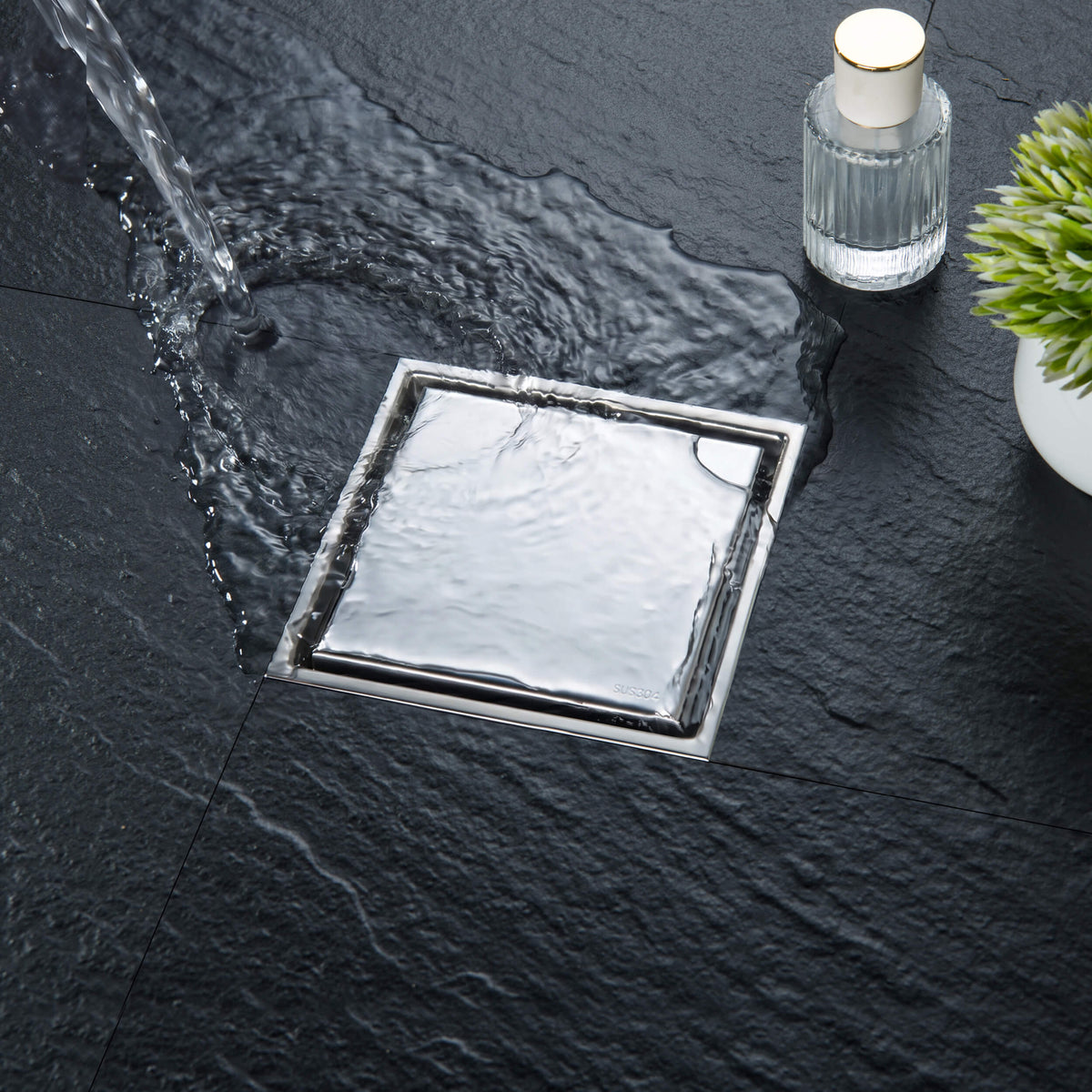 6 inch Square Reversible Tile-In Shower Drain - KFD0601
