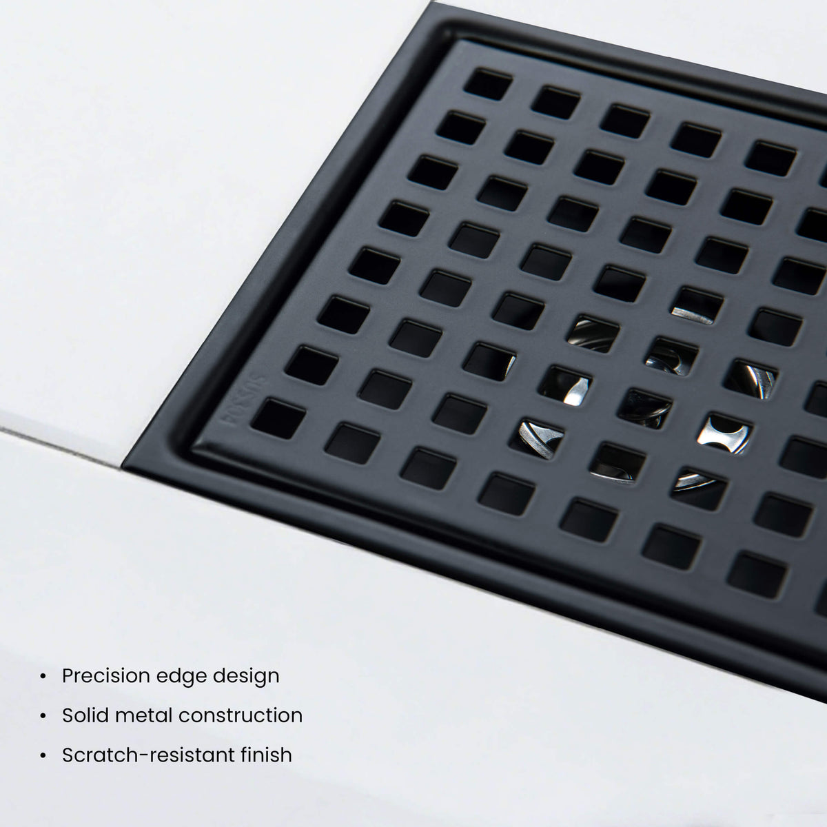 6 inch Square Shower Drain with Square Grid Grate - KFD0602