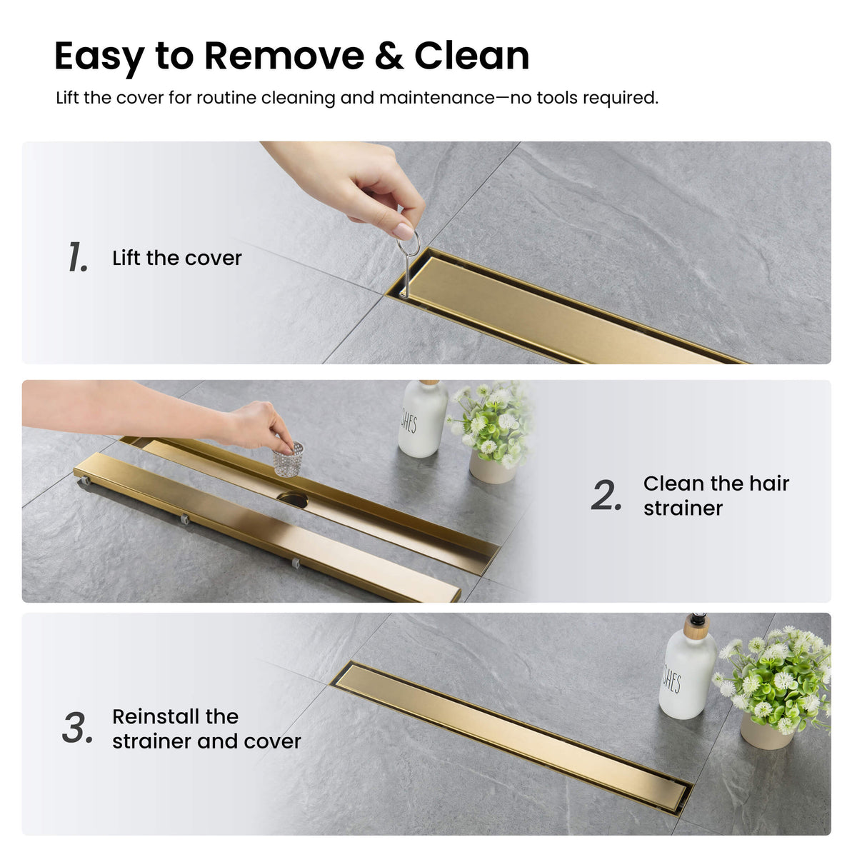 24 inch Tile-in Linear Shower Drain - KFD2401