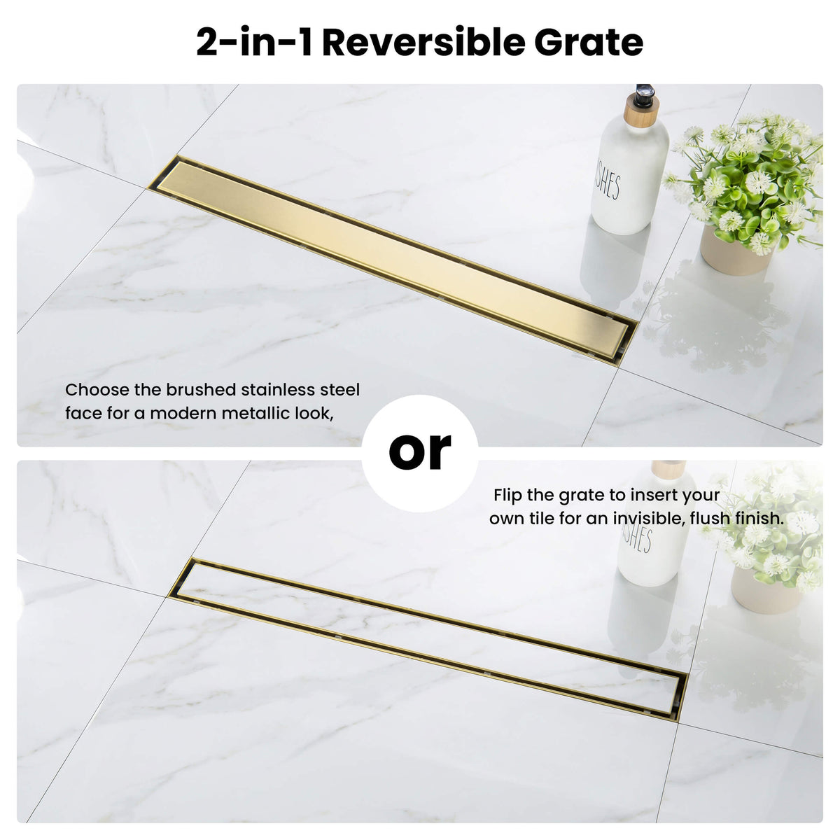 24 inch Tile-in Linear Shower Drain - KFD2401