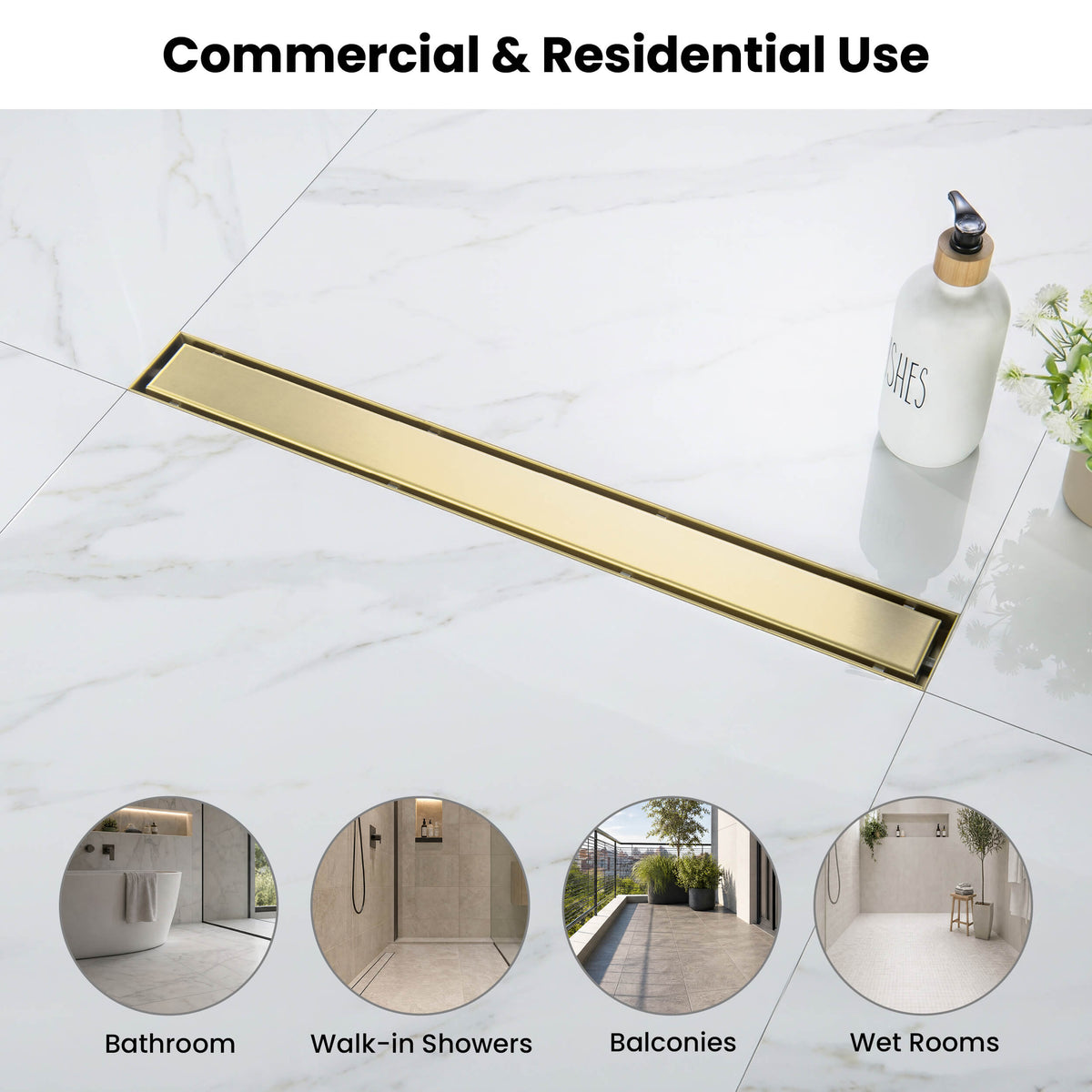 24 inch Tile-in Linear Shower Drain - KFD2401
