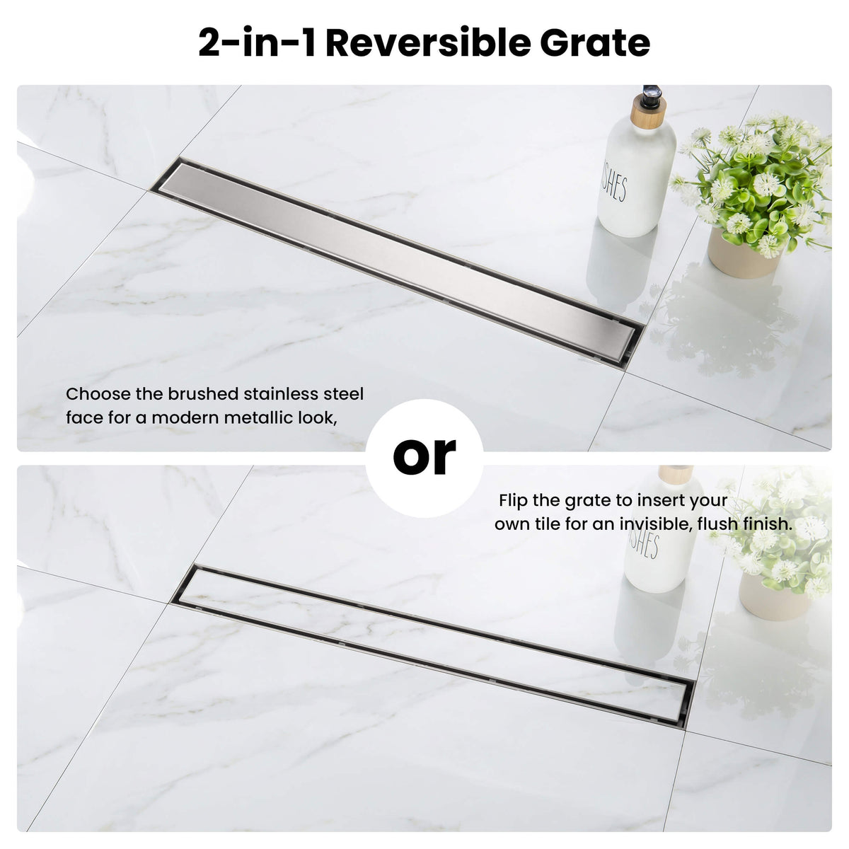 24 inch Tile-in Linear Shower Drain - KFD2401