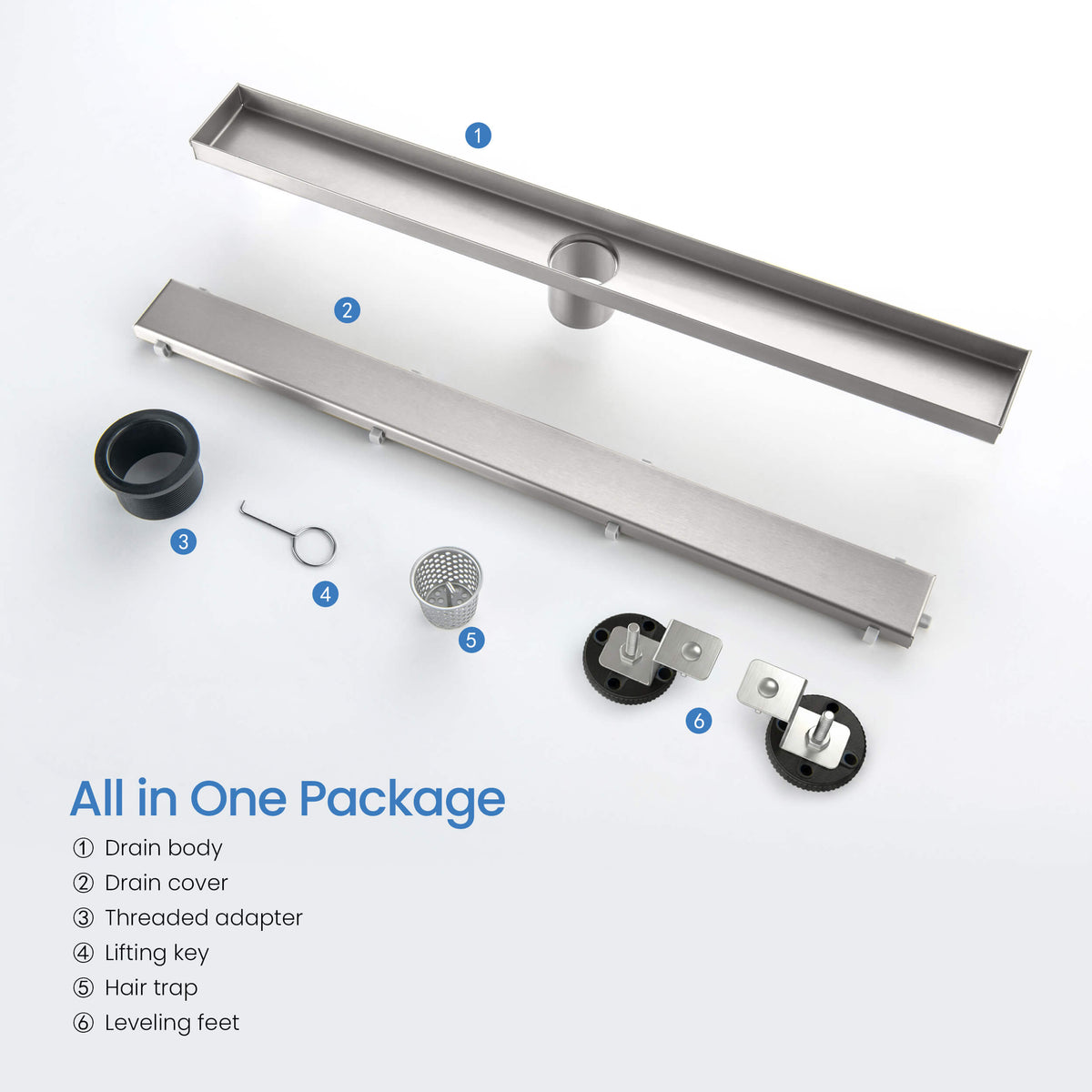 24 inch Tile-in Linear Shower Drain - KFD2401