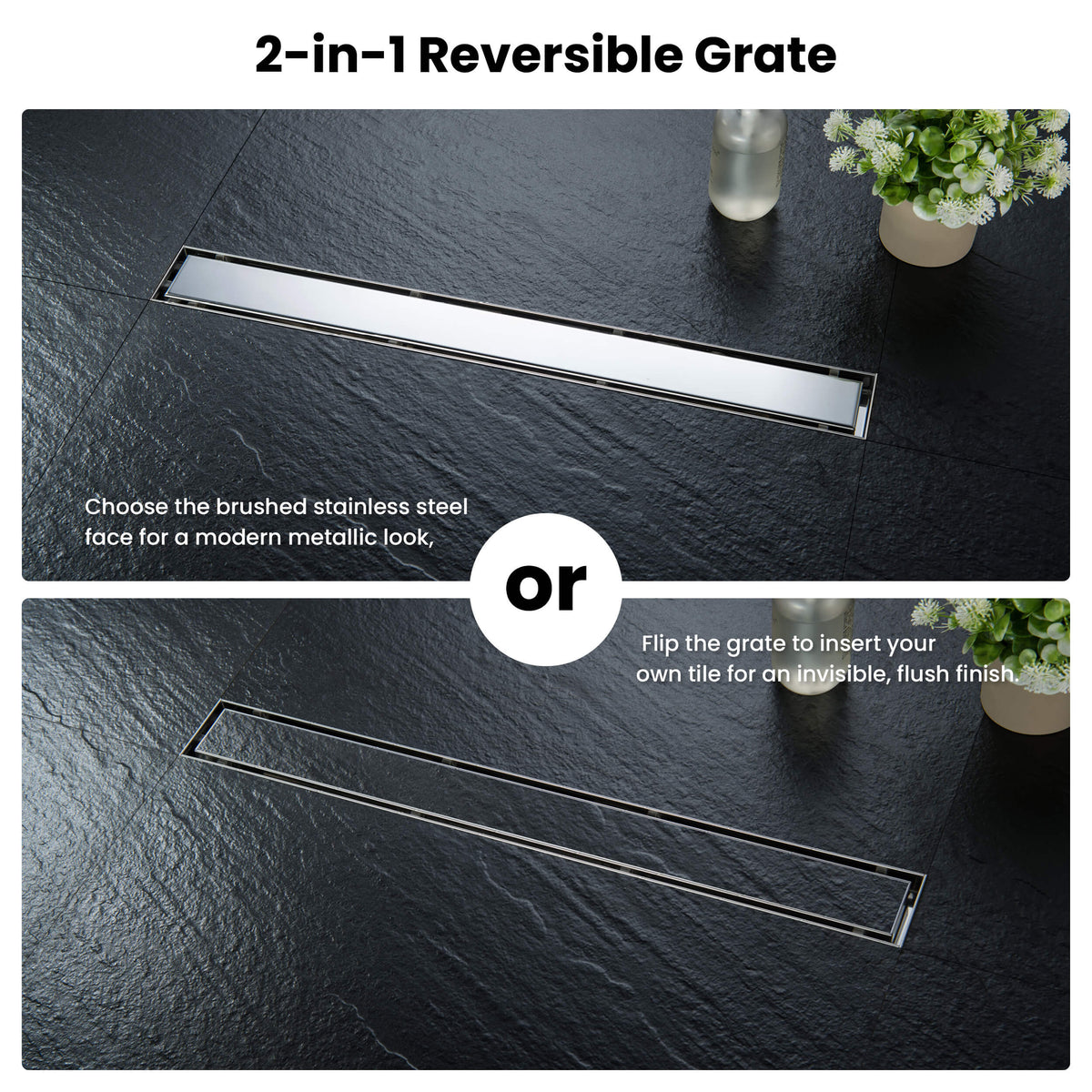 24 inch Tile-in Linear Shower Drain - KFD2401