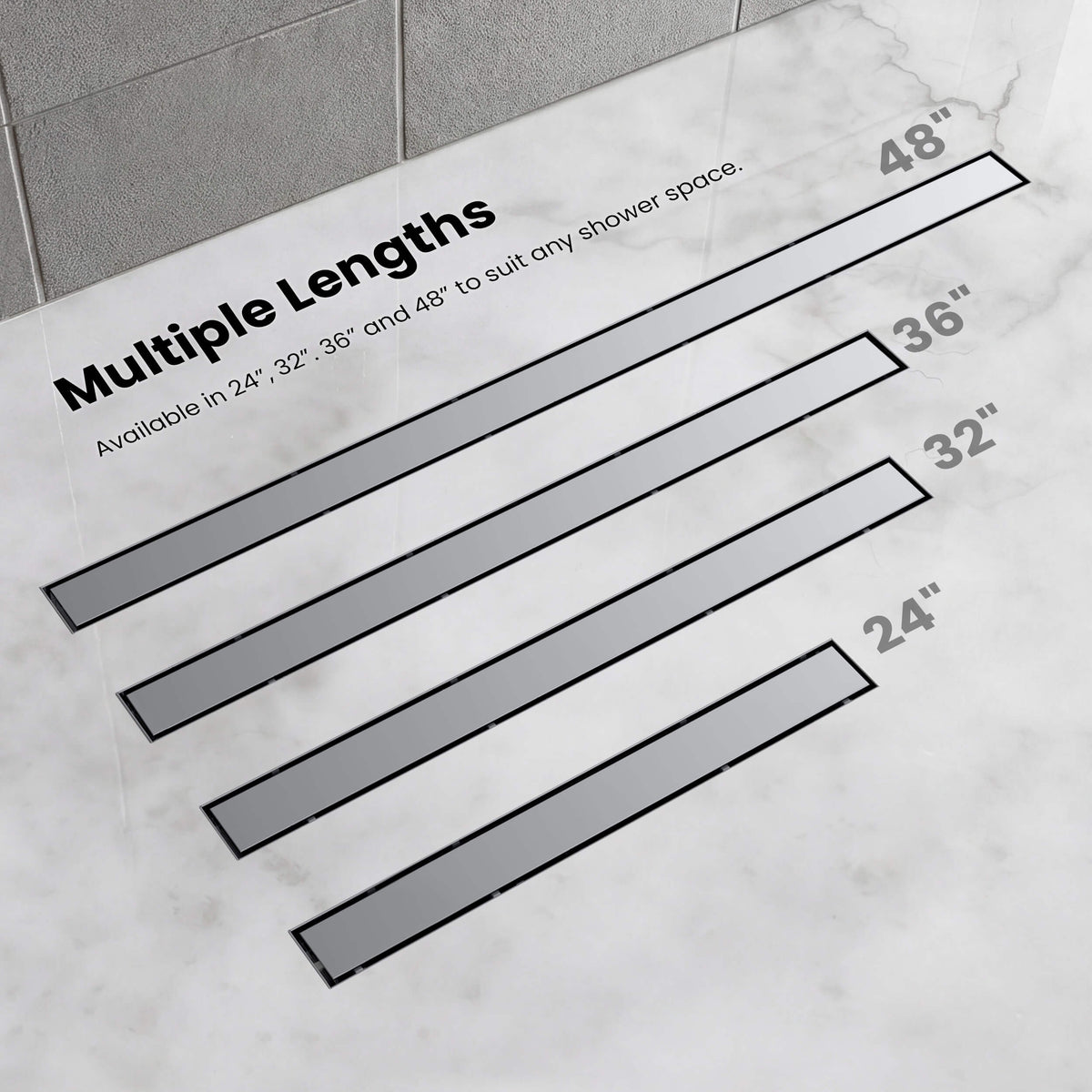 24 inch Tile-in Linear Shower Drain - KFD2401