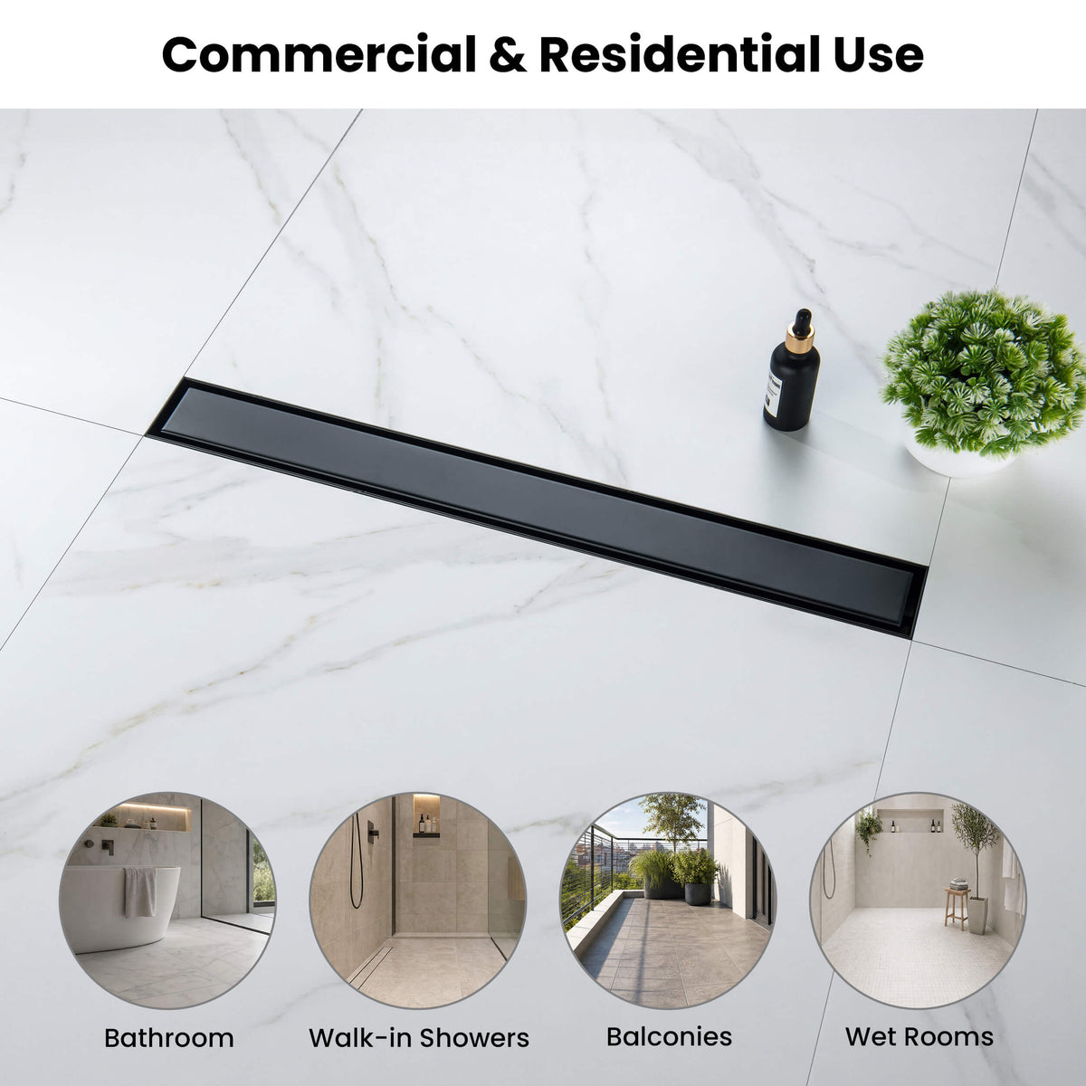 24 inch Tile-in Linear Shower Drain - KFD2401