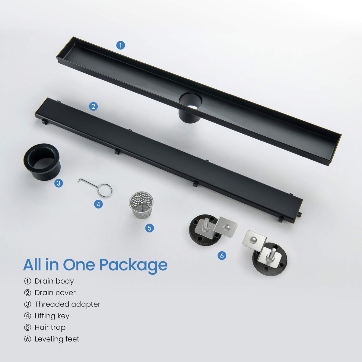 24 inch Tile-in Linear Shower Drain - KFD2401