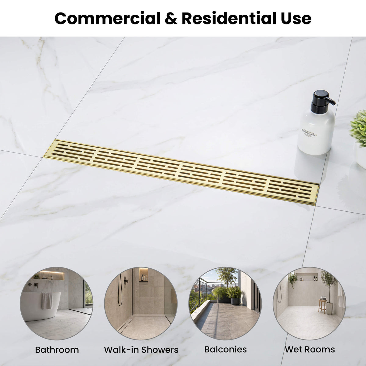 24 inch Linear Shower Drain - KFD2402
