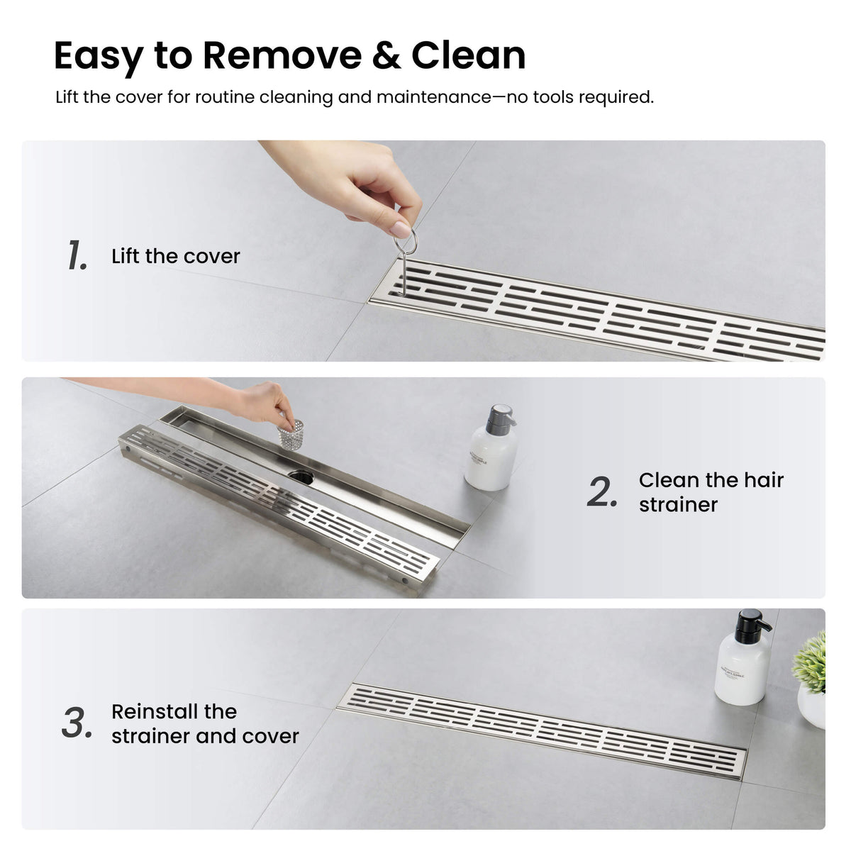 24 inch Linear Shower Drain - KFD2402