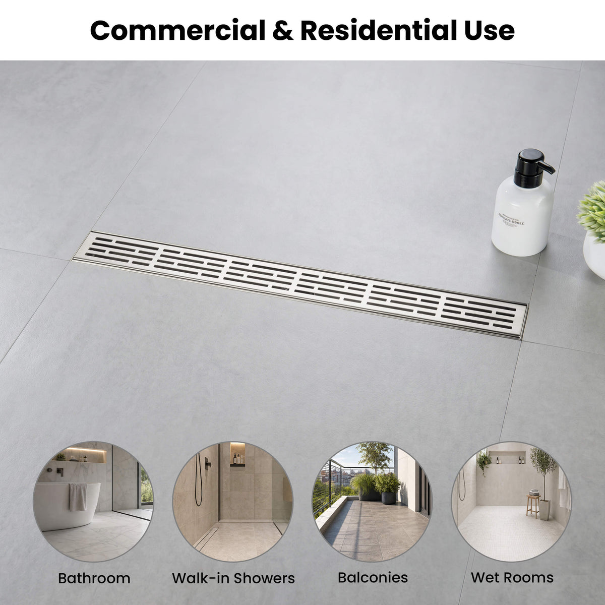 24 inch Linear Shower Drain - KFD2402