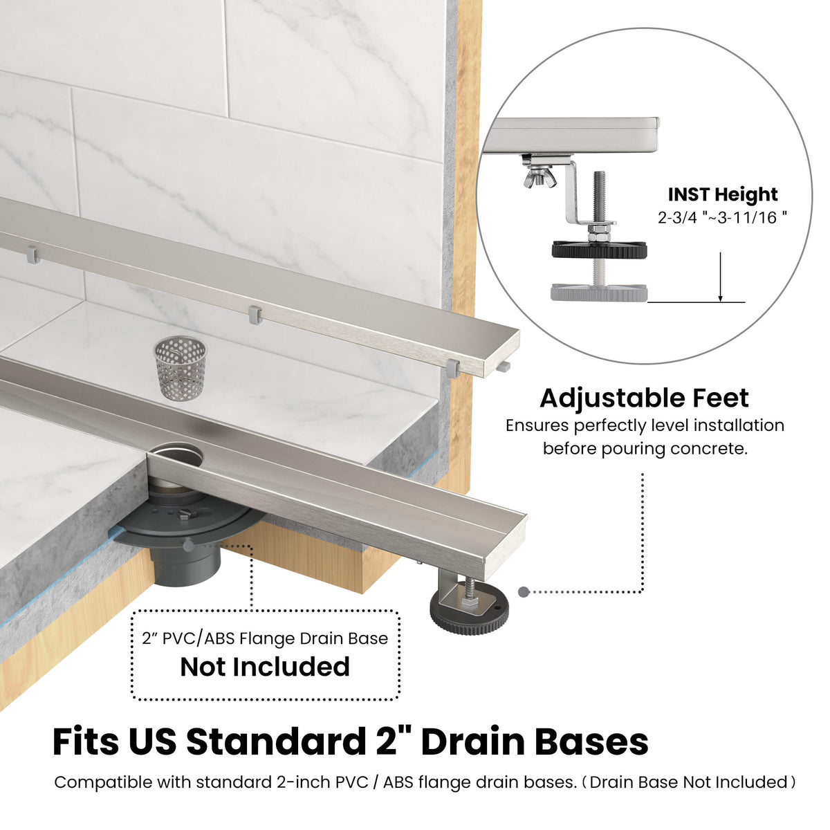 32 inch Tile-in Linear Shower Drain - KFD3201