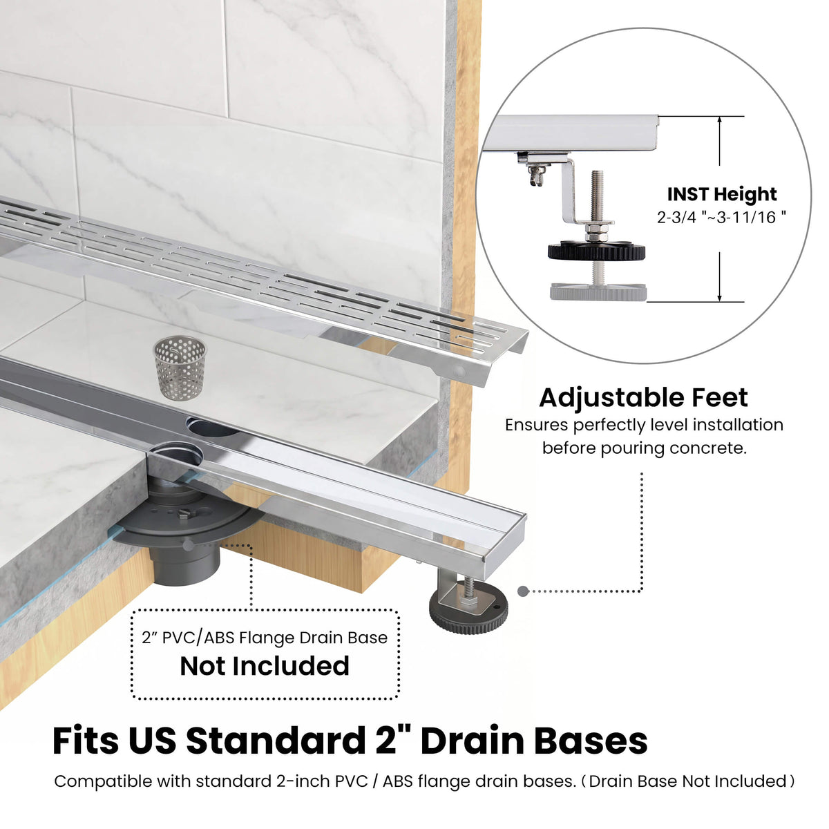 32 inch Linear Shower Drain - KFD3202