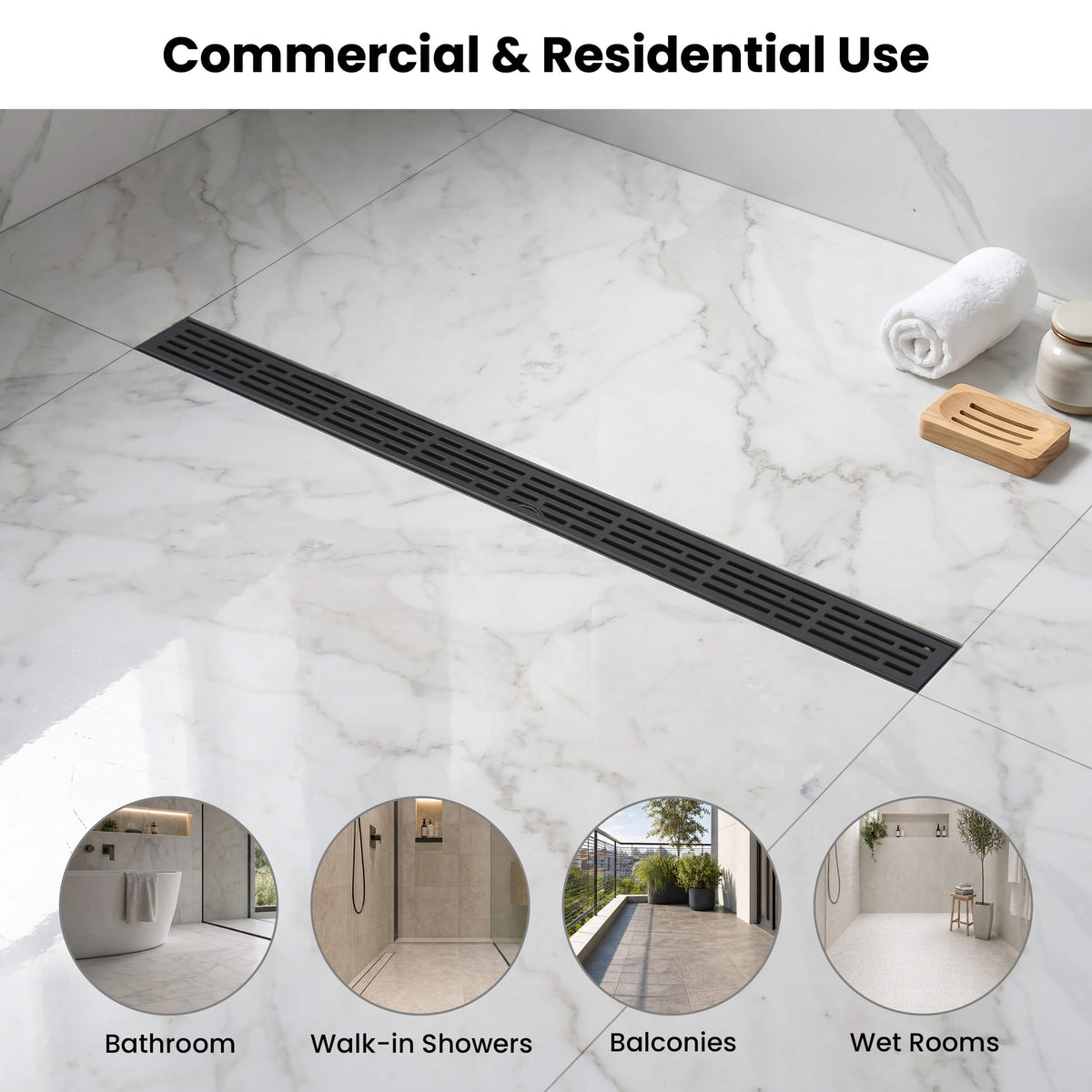 32 inch Linear Shower Drain - KFD3202