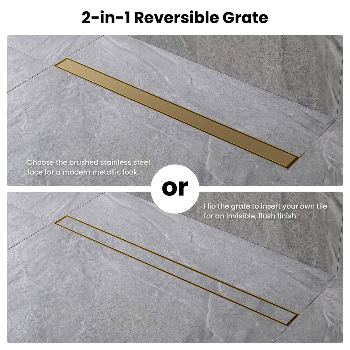 36 inch Tile-in Linear Shower Drain - KFD3601