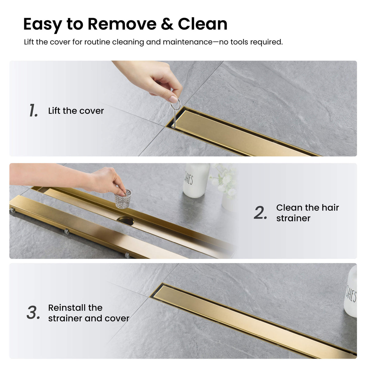 36 inch Tile-in Linear Shower Drain - KFD3601