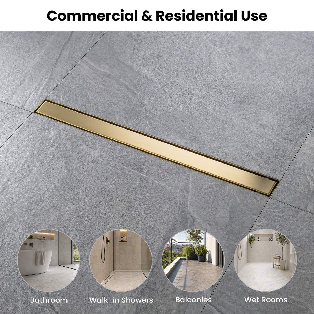 36 inch Tile-in Linear Shower Drain - KFD3601