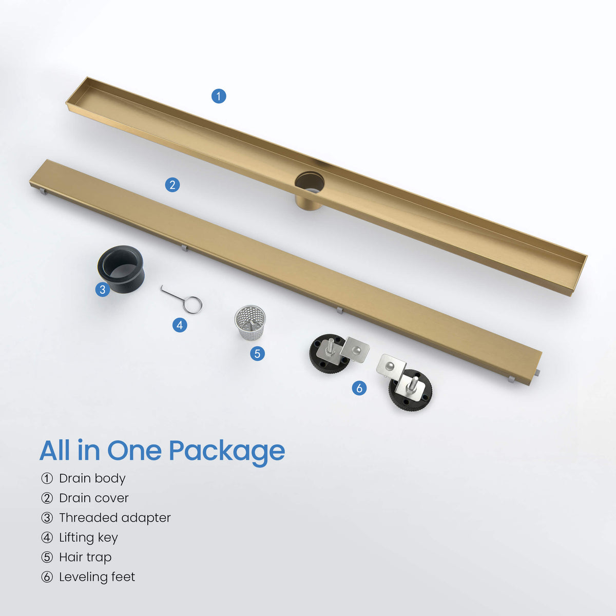 36 inch Tile-in Linear Shower Drain - KFD3601
