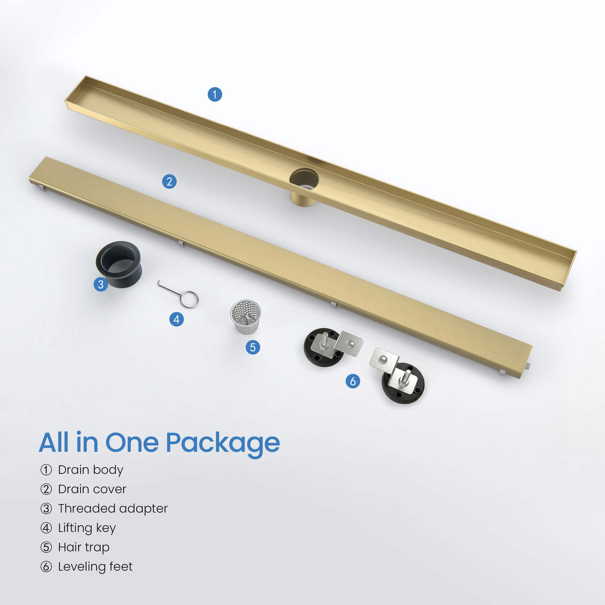 36 inch Tile-in Linear Shower Drain - KFD3601