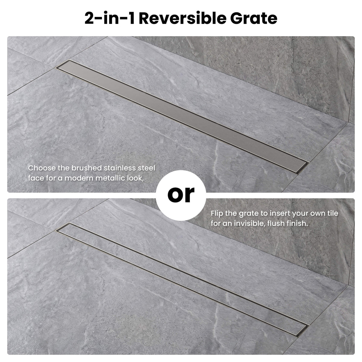 36 inch Tile-in Linear Shower Drain - KFD3601