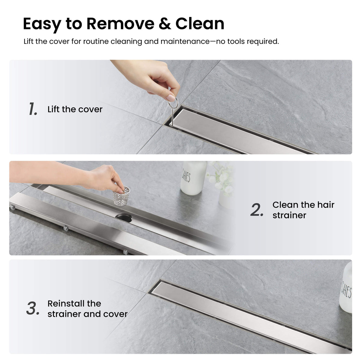36 inch Tile-in Linear Shower Drain - KFD3601