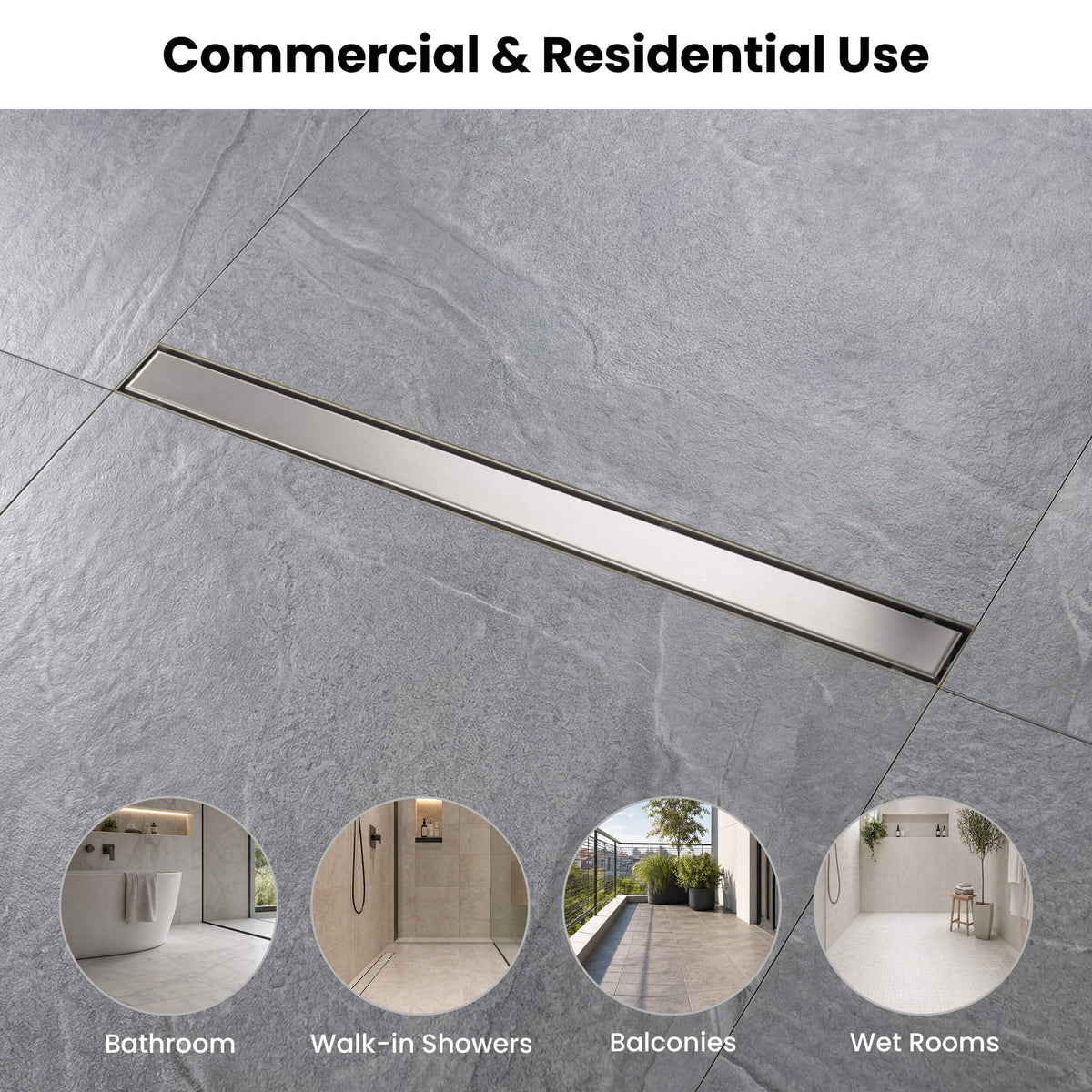 36 inch Tile-in Linear Shower Drain - KFD3601