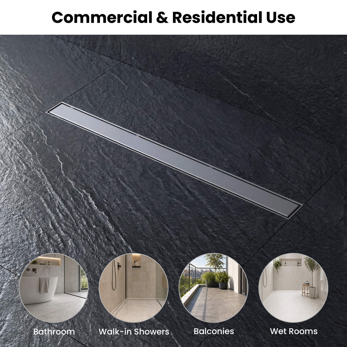 36 inch Tile-in Linear Shower Drain - KFD3601