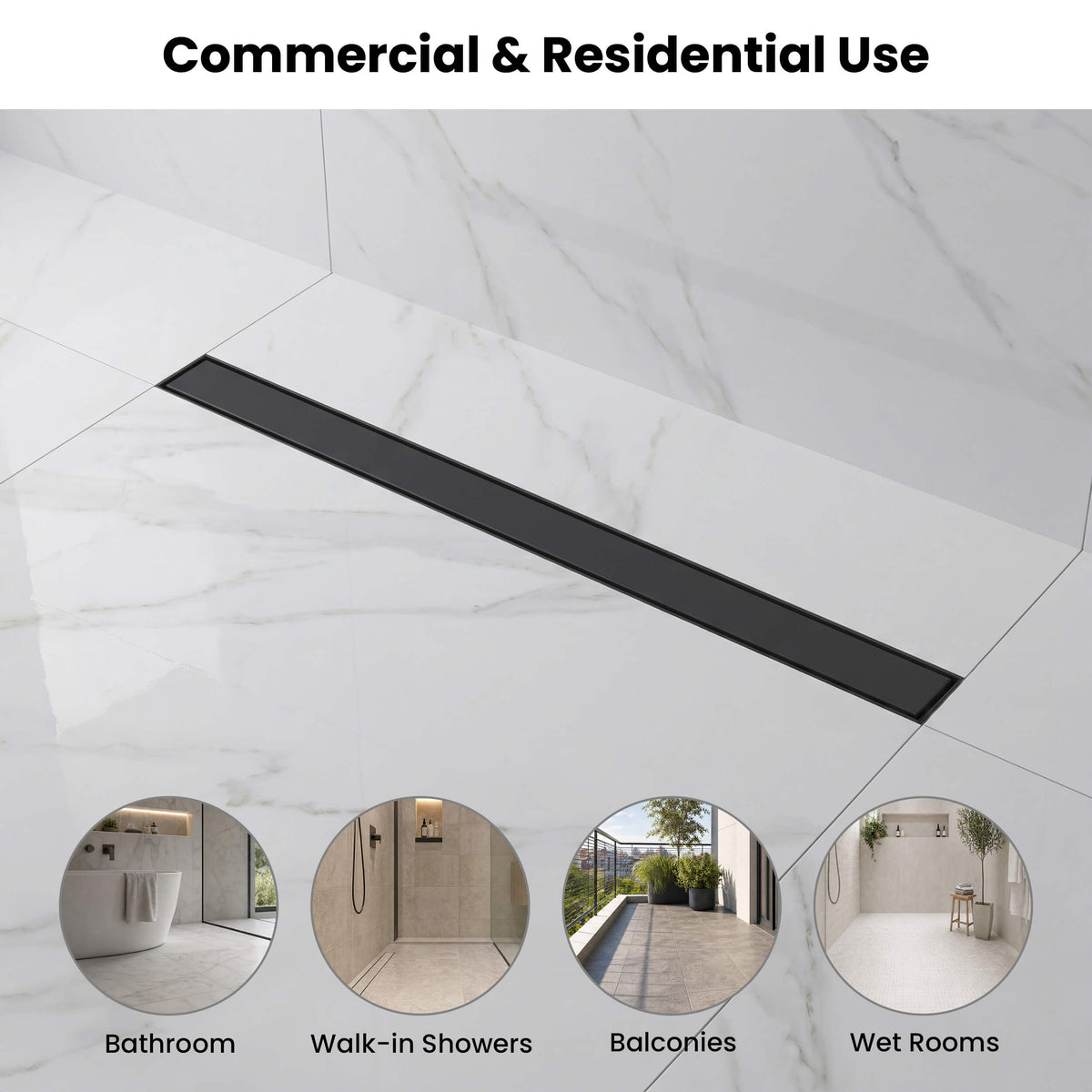 36 inch Tile-in Linear Shower Drain - KFD3601