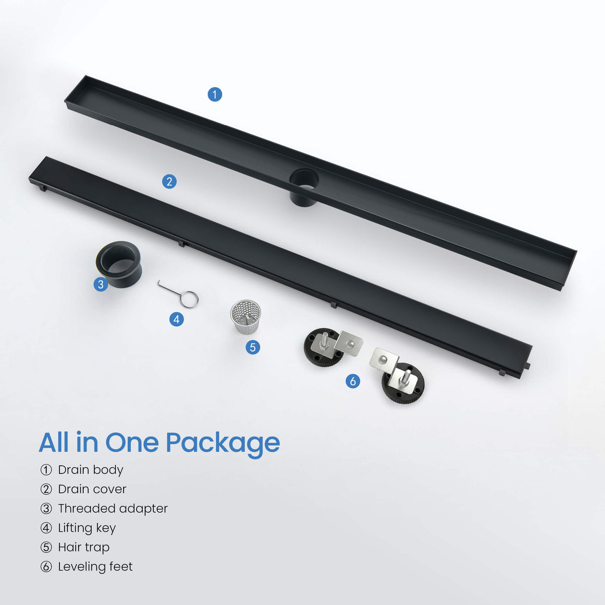 36 inch Tile-in Linear Shower Drain - KFD3601