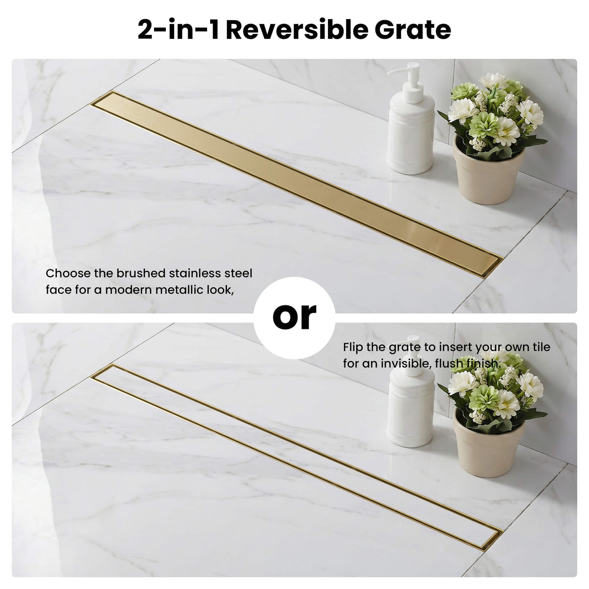 48 inch Tile-in Linear Shower Drain - KFD4801