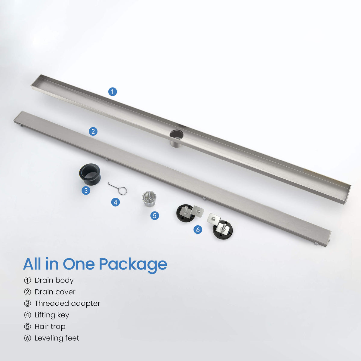 48 inch Tile-in Linear Shower Drain - KFD4801