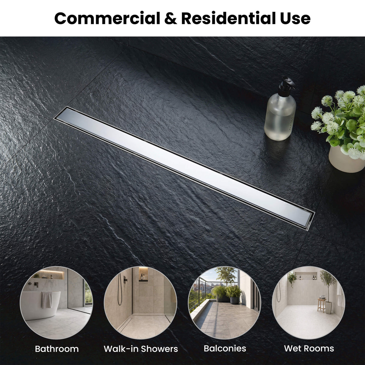 48 inch Tile-in Linear Shower Drain - KFD4801