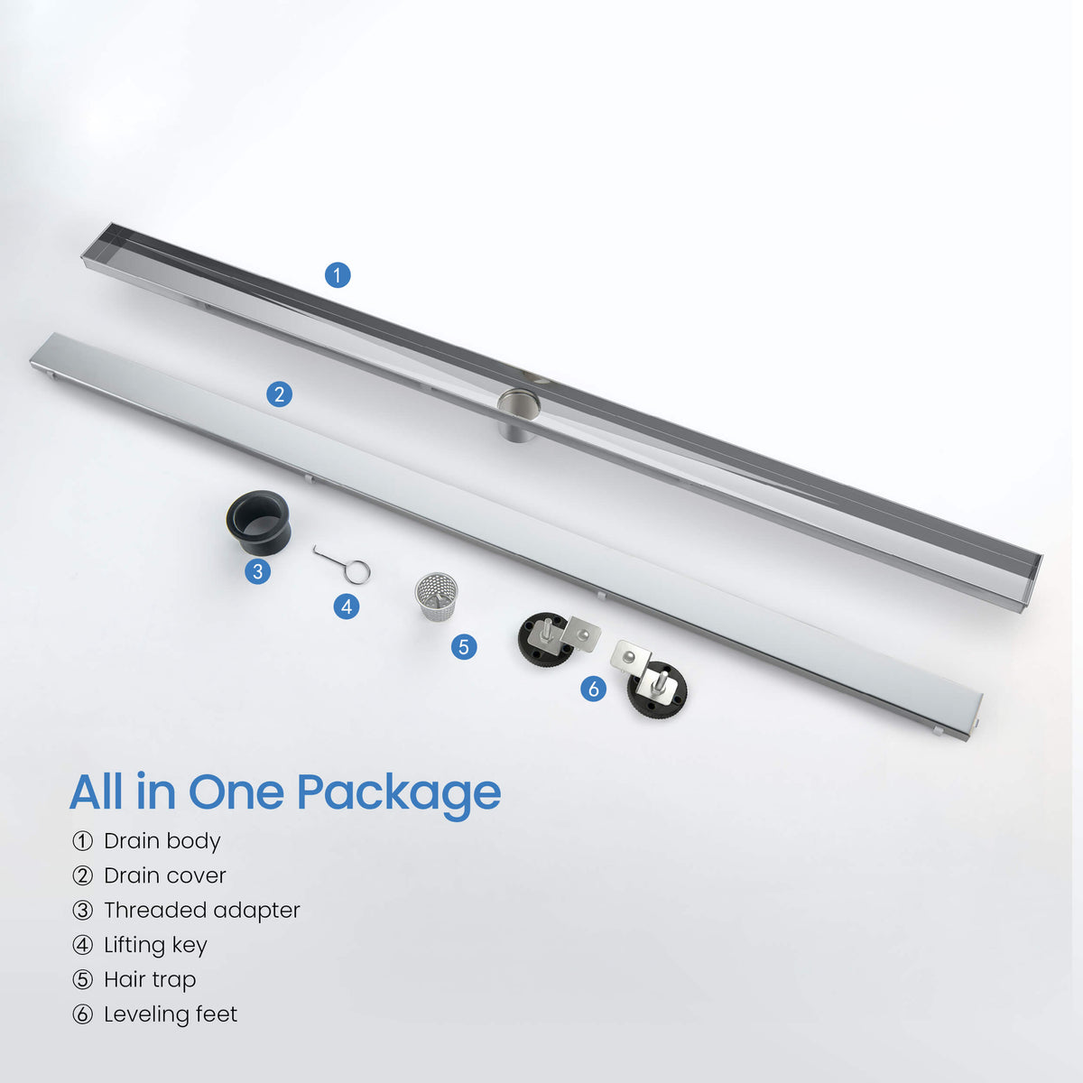 48 inch Tile-in Linear Shower Drain - KFD4801