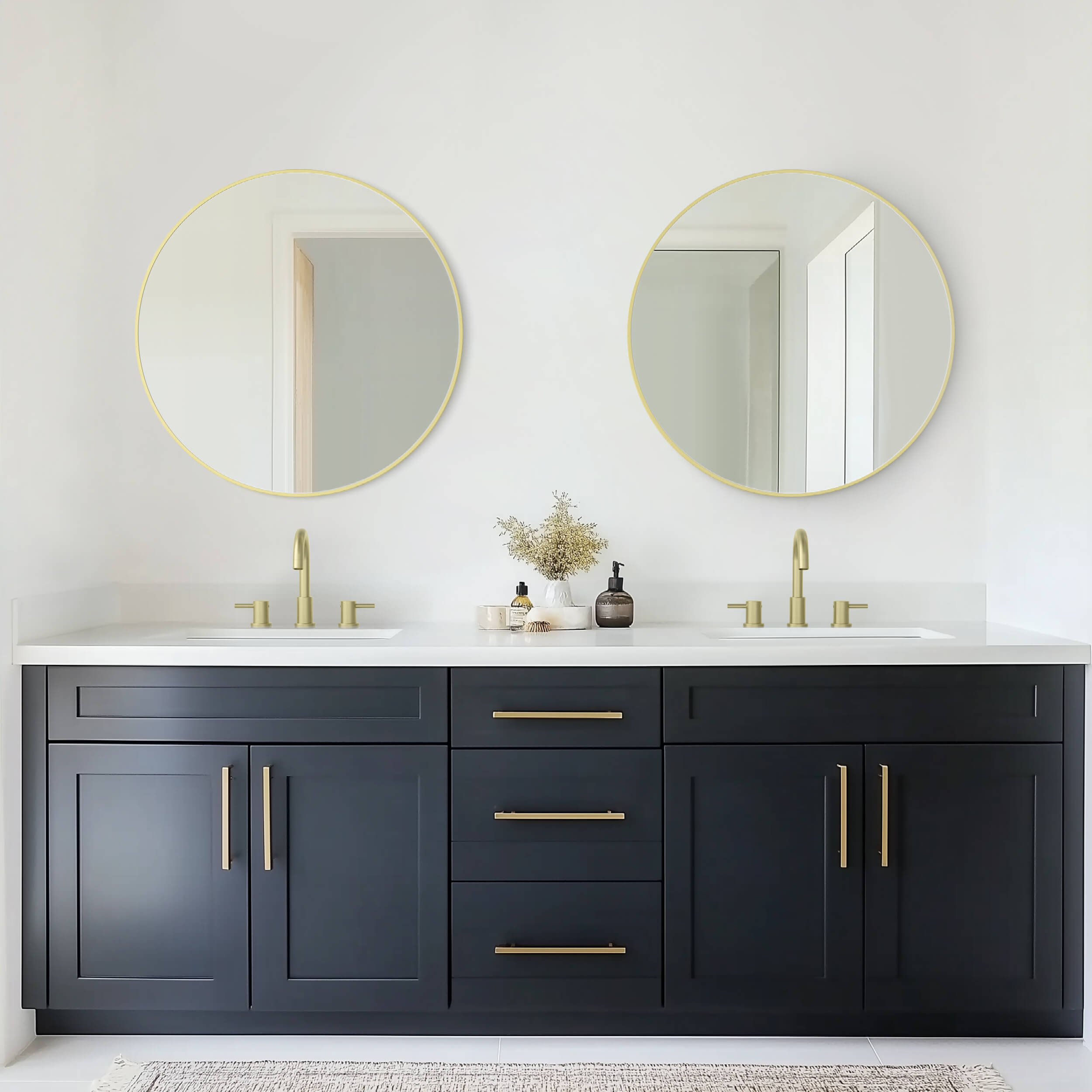 32" Shatterproof Wall Mount Metal Frame Mirror - FM3-R32