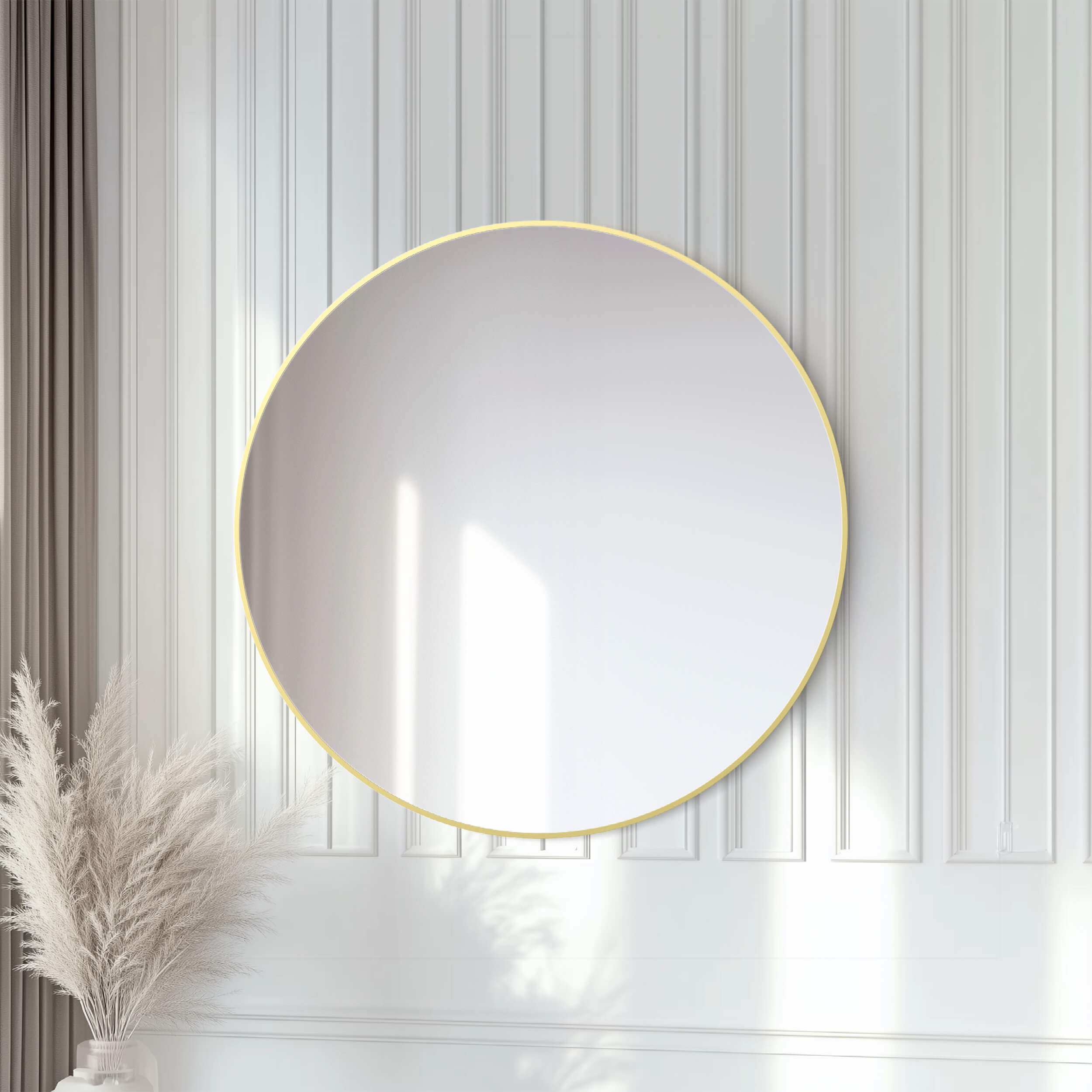36" Shatterproof Wall Mount Metal Frame Mirror - FM3-R36