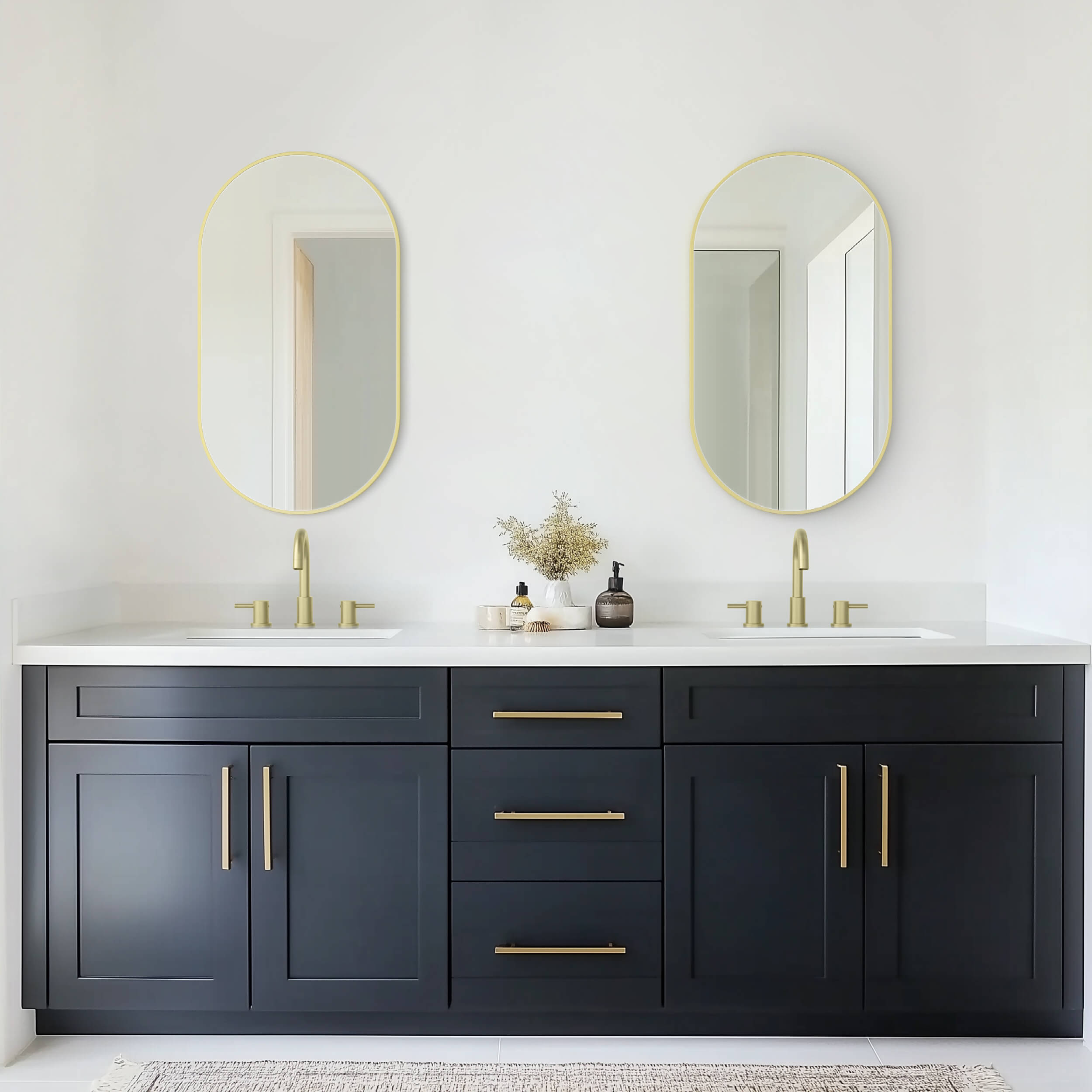 20" x 36" Shatterproof Wall Mount Metal Frame Mirror - FM4-2036