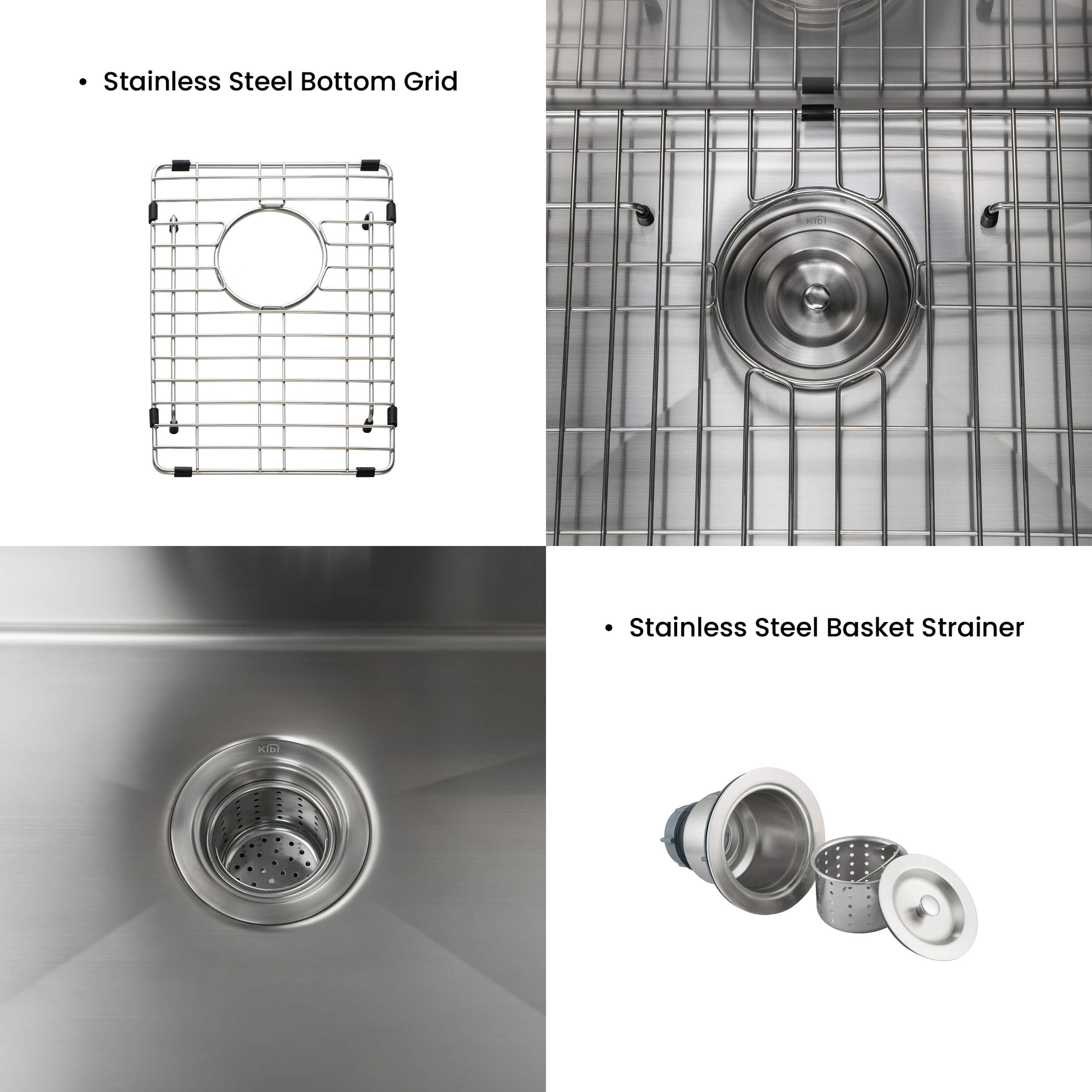 14″ Handcrafted Undermount Single Bowl 16 gauge Stainless Steel Kitchen Sink – K1-S14