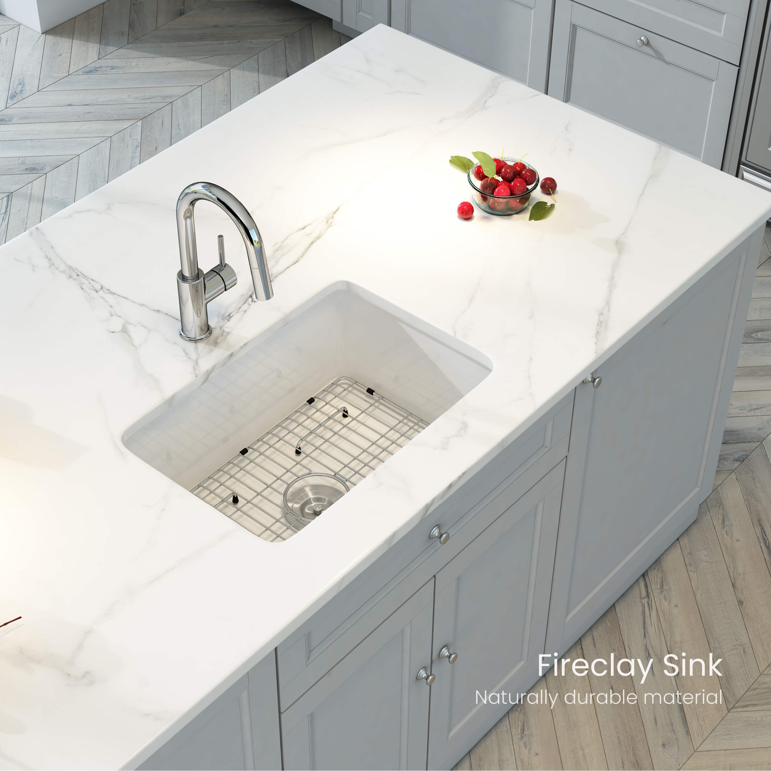 Landis 24" Fireclay Single Bowl Kitchen Undermount Sink - K2-S24