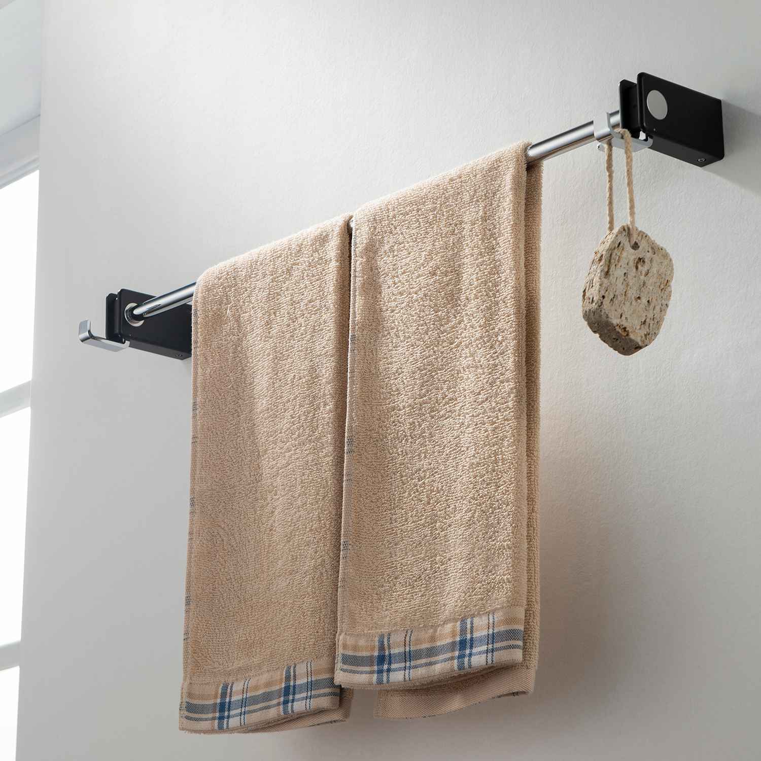 Bathroom Hardware Accessory Towel Wall Mounted Towel Bar with Hook KBA1003