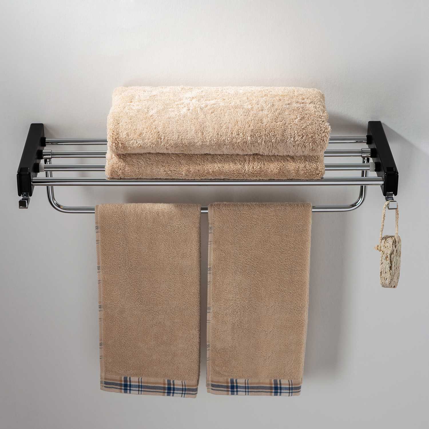 Bathroom Hardware Accessory Wall Mounted Towel Rack with Hook KBA1004