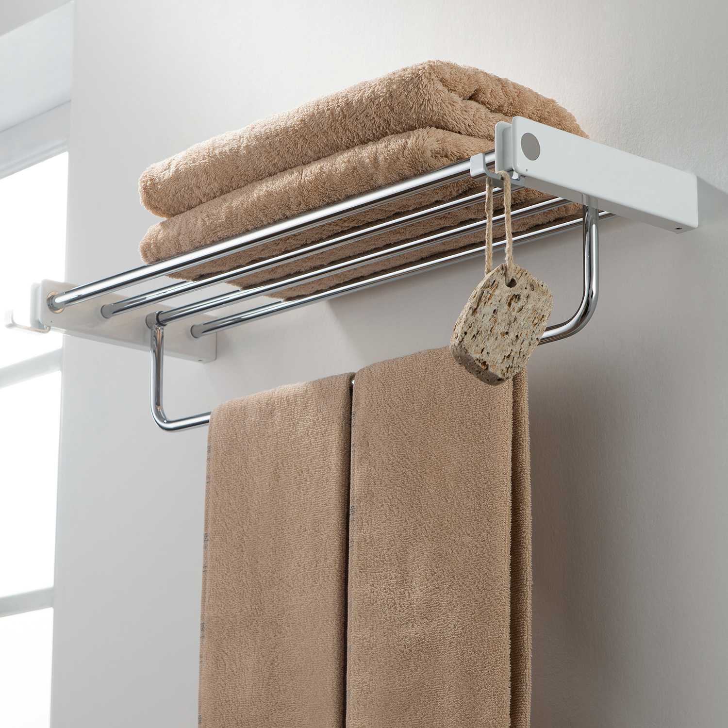 Bathroom Hardware Accessory Wall Mounted Towel Rack with Hook KBA1004